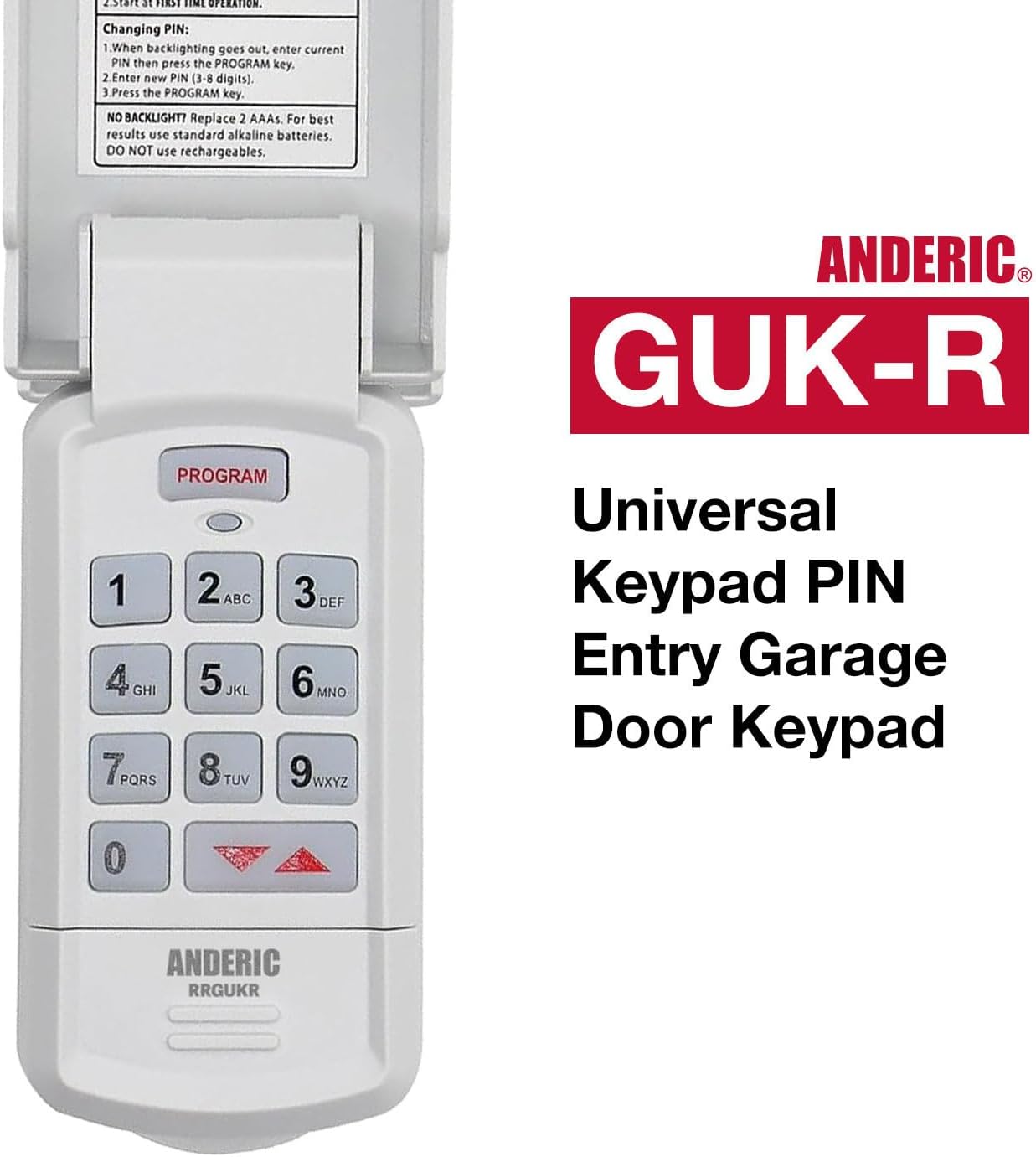 Anderic RR850LM Universal Garage Door & Gate Opener Conversion Add-on Kit with Keypad