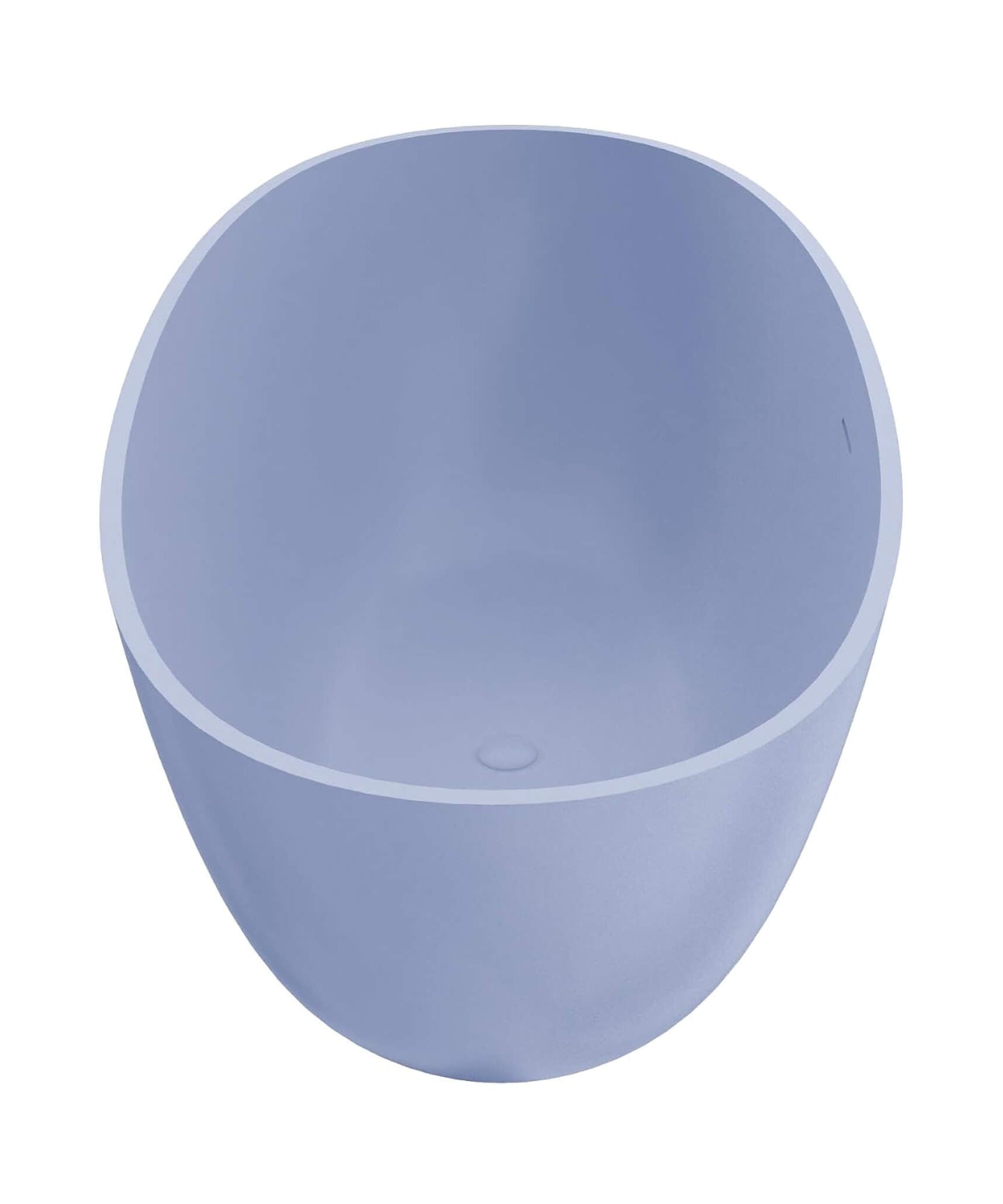 [61X29.5-Inch] Nuvia Freestanding Modern Oval Stone Resin Soaking Tub With Overflow Drain (SAK40125)