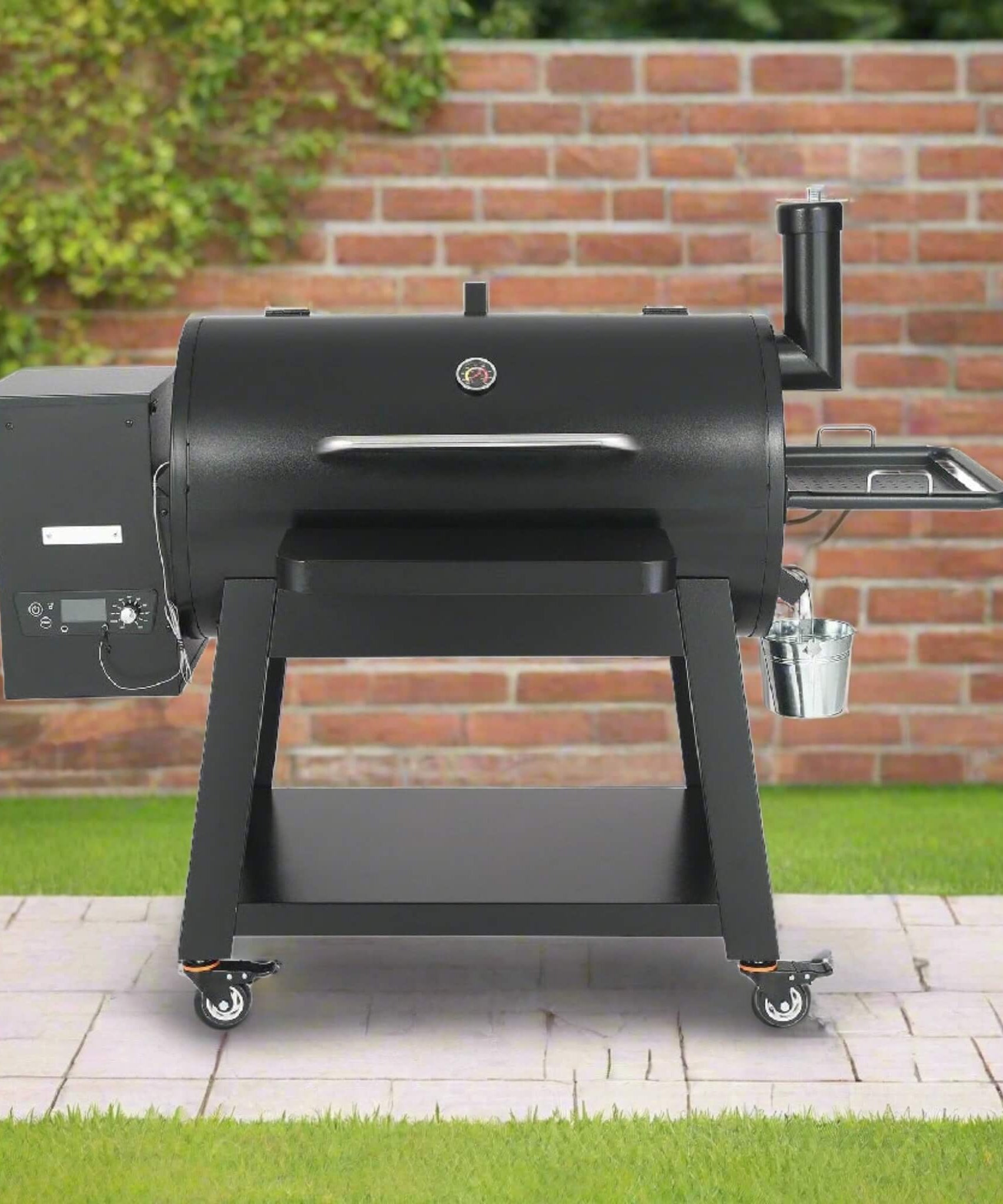 62-Inch Heavy-Duty Portable Wood Pellet BBQ Grill With Cart (SAK91308)