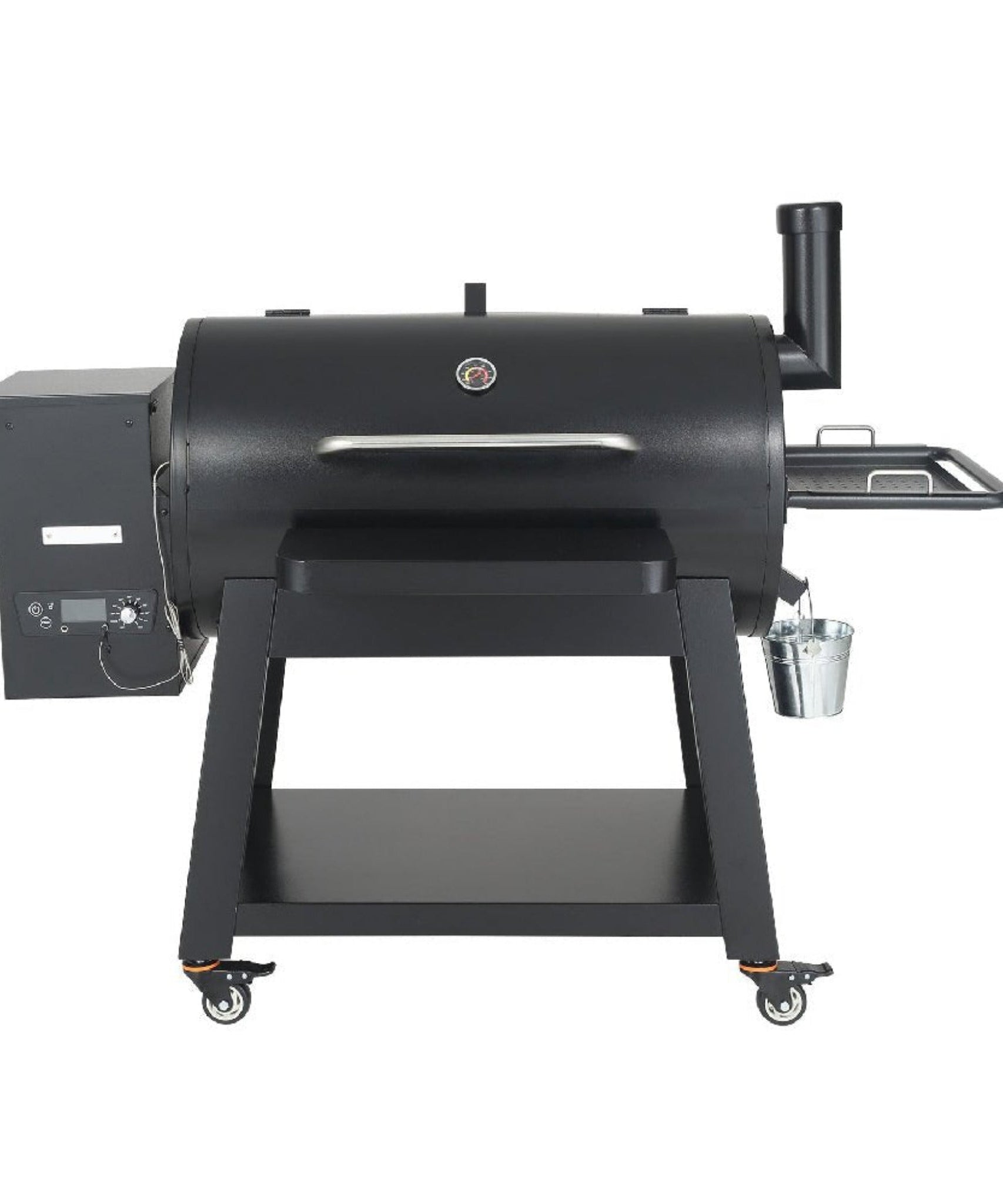 62-Inch Heavy-Duty Portable Wood Pellet BBQ Grill With Cart (SAK91308)