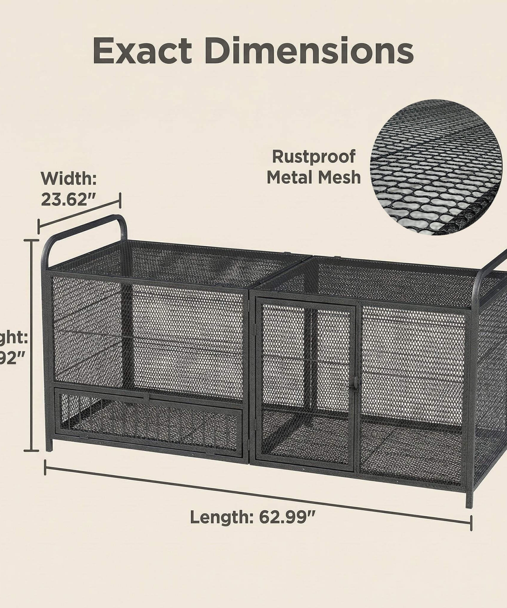 63-Inch Heavy-Duty Large Metal Chicken Coop Cage (SAK13568)