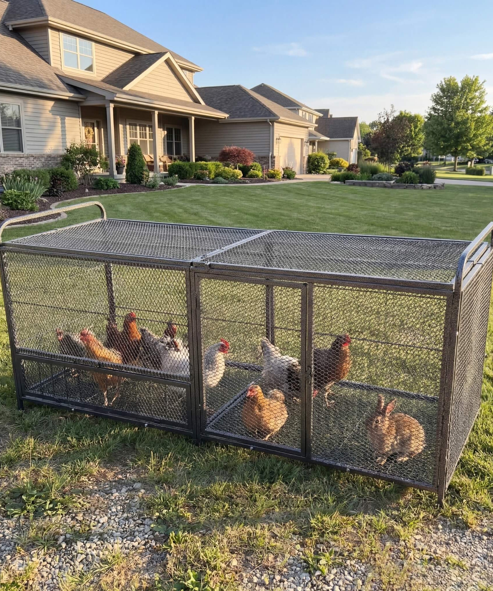63-Inch Heavy-Duty Large Metal Chicken Coop Cage (SAK13568)