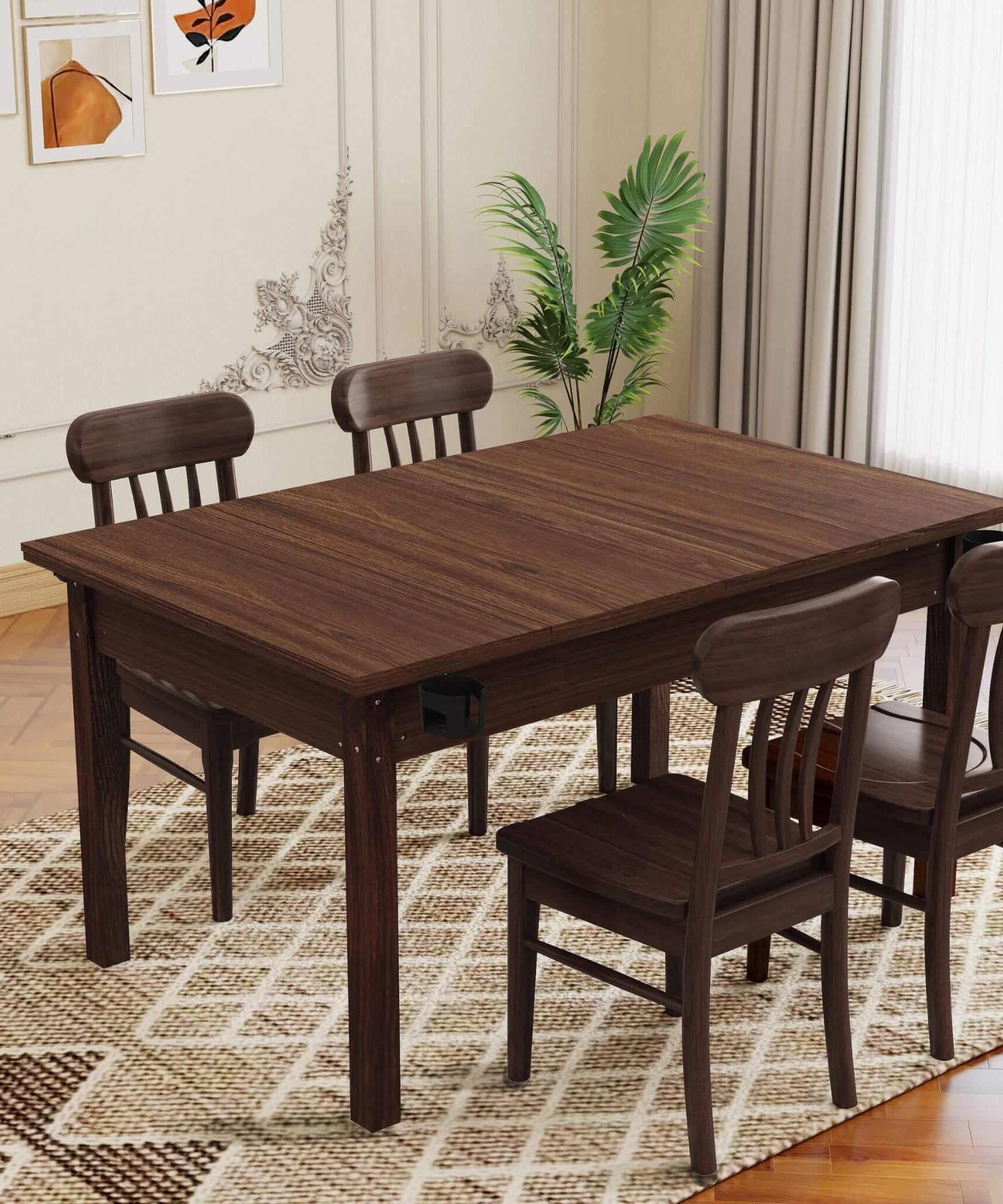 [63X40-Inch] Premium 2-In-1 Multifunctional Board Game Table For 4–6 Players (SAK84513)