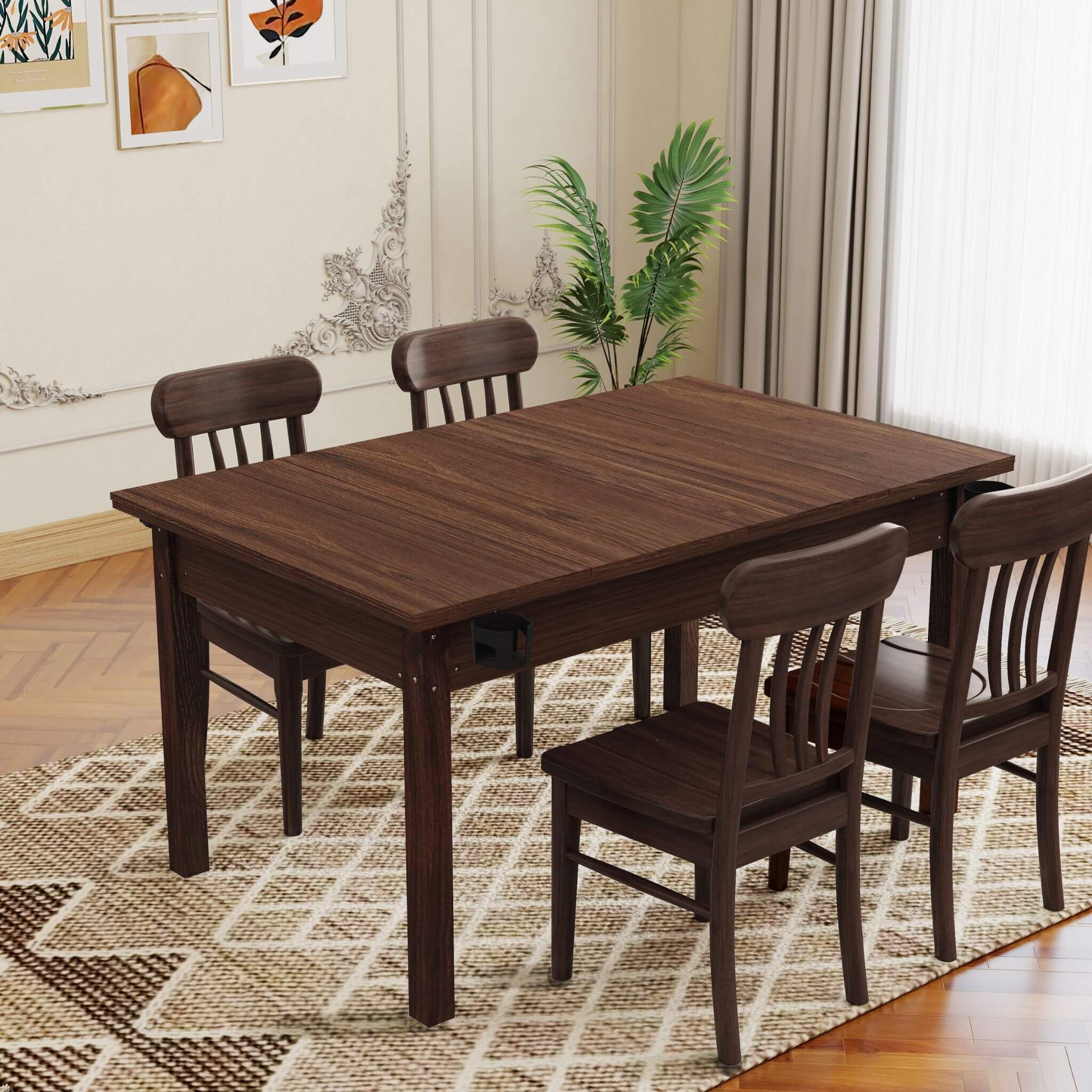 [63X40-Inch] Premium 2-In-1 Multifunctional Board Game Table For 4–6 Players (SAK84513)