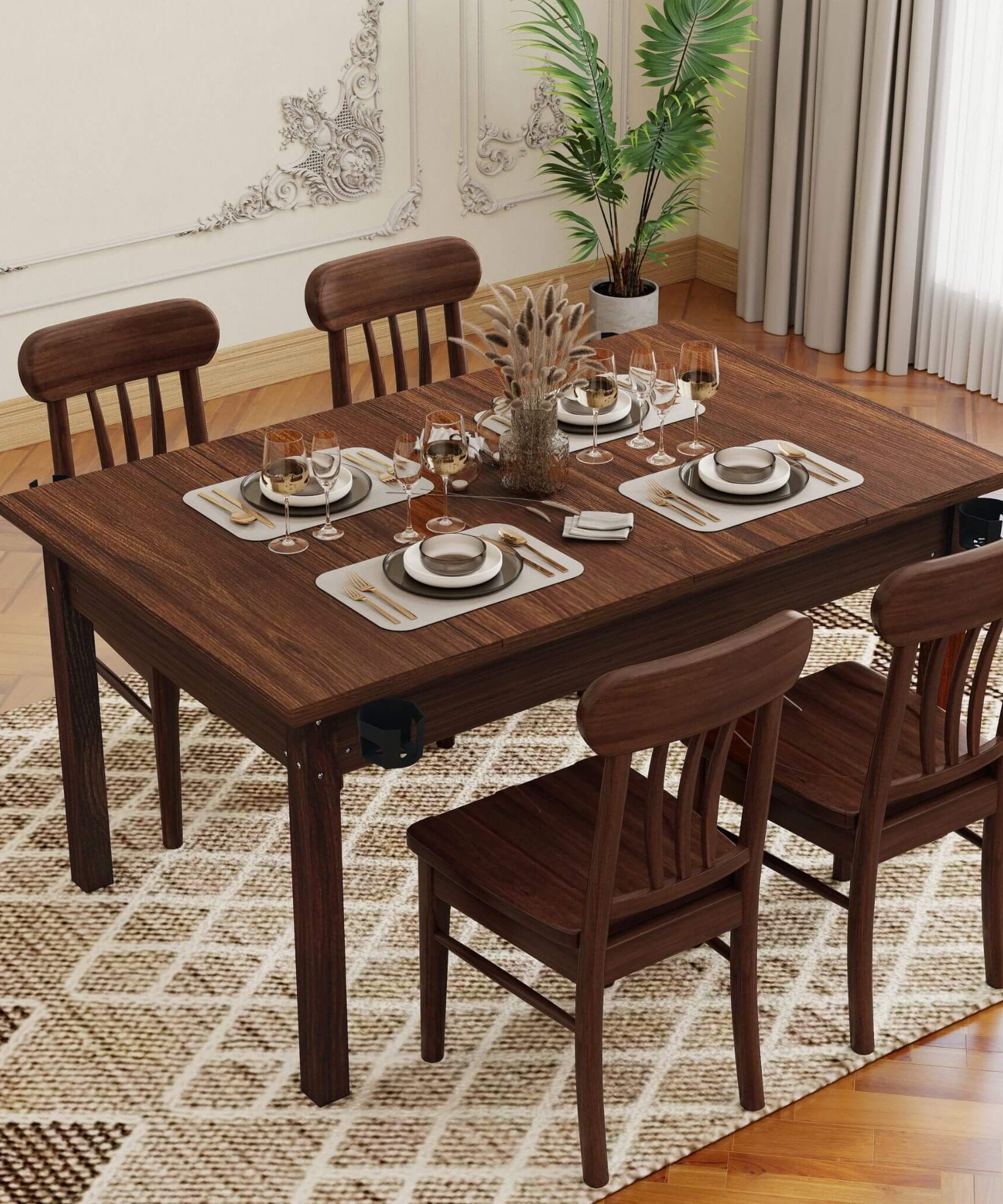 [63X40-Inch] Premium 2-In-1 Multifunctional Board Game Table For 4–6 Players (SAK84513)
