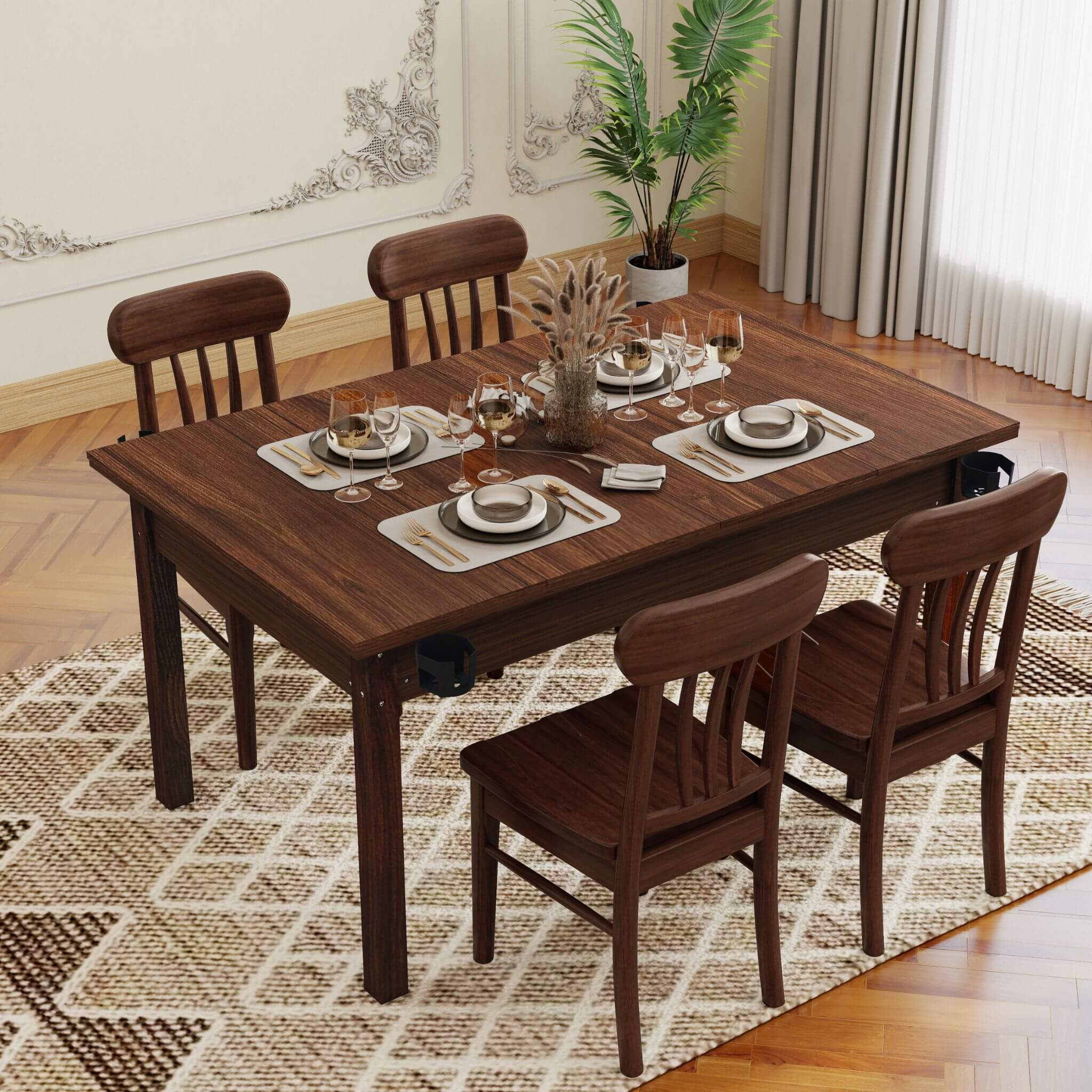 [63X40-Inch] Premium 2-In-1 Multifunctional Board Game Table For 4–6 Players (SAK84513)