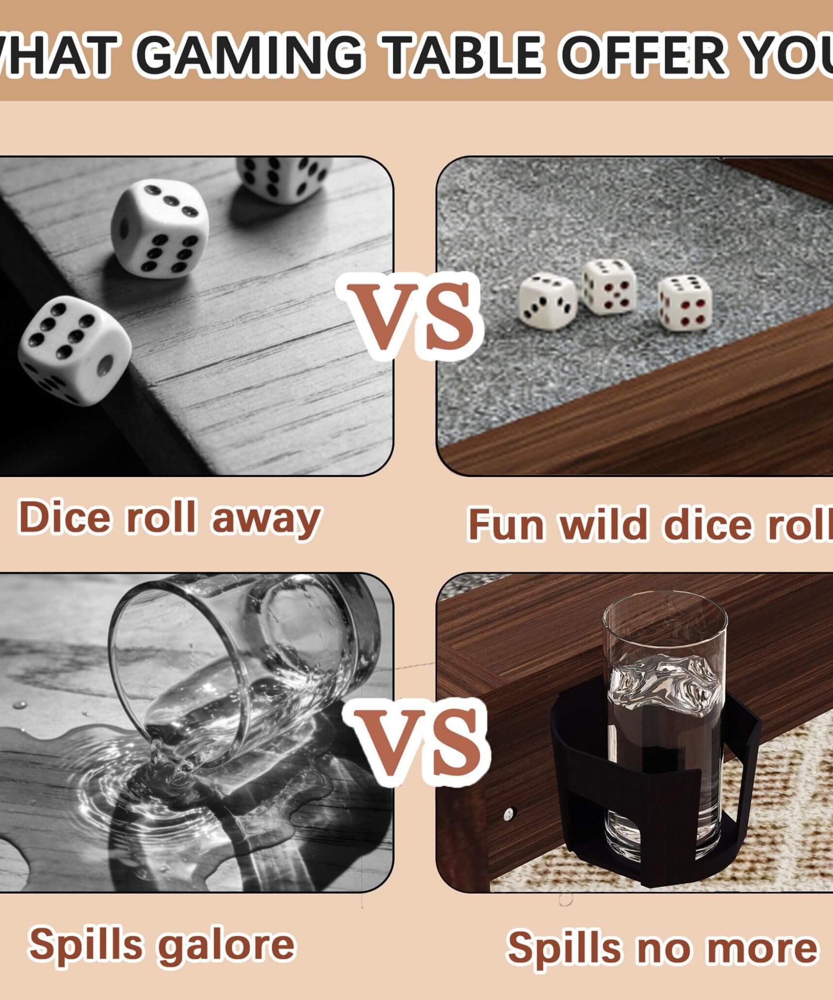 [63X40-Inch] Premium 2-In-1 Multifunctional Board Game Table For 4–6 Players (SAK84513)