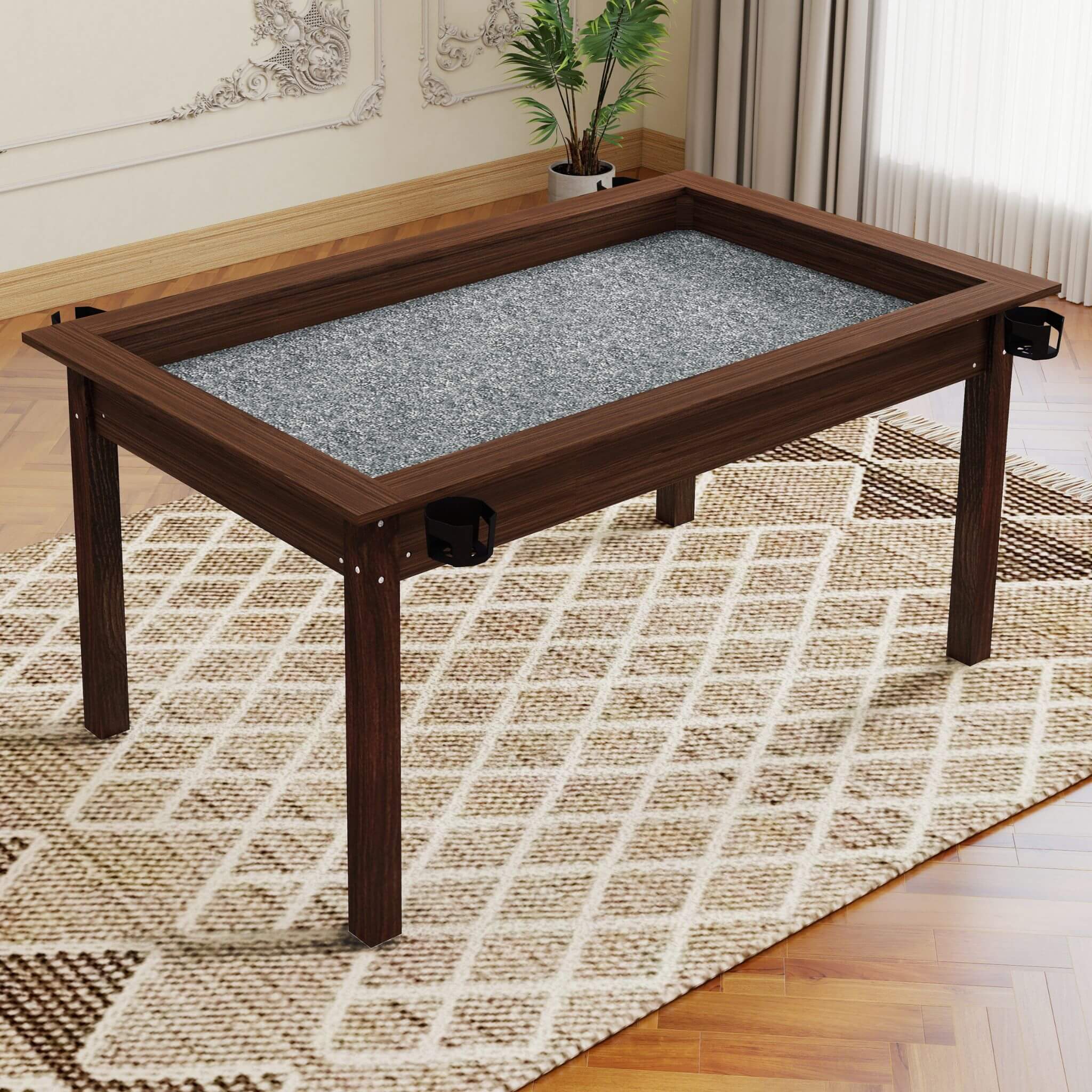 [63X40-Inch] Premium 2-In-1 Multifunctional Board Game Table For 4–6 Players (SAK84513)