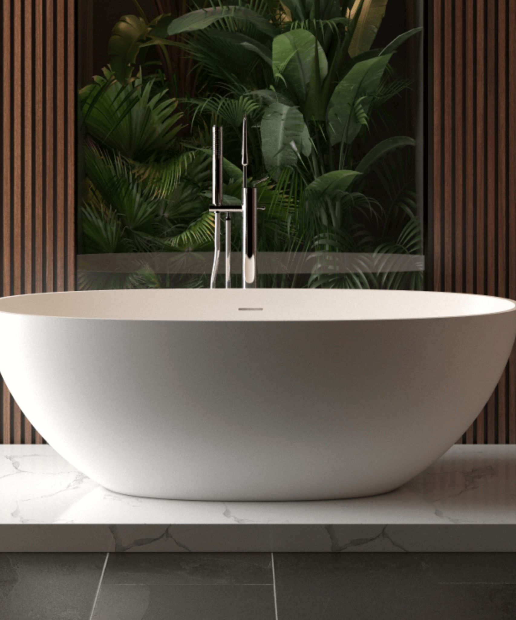 Nuvia Virella 65-Inch Luxury Freestanding Soaking Bathtub With Overflow And Pop-Up Drain (SAK69451)