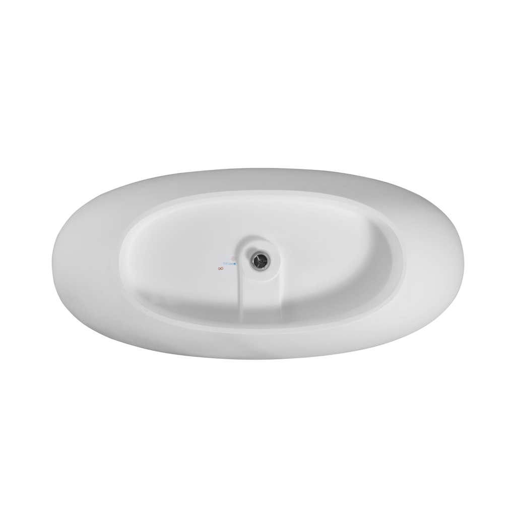 Nuvia Virella 65-Inch Luxury Freestanding Soaking Bathtub With Overflow And Pop-Up Drain (SAK69451)