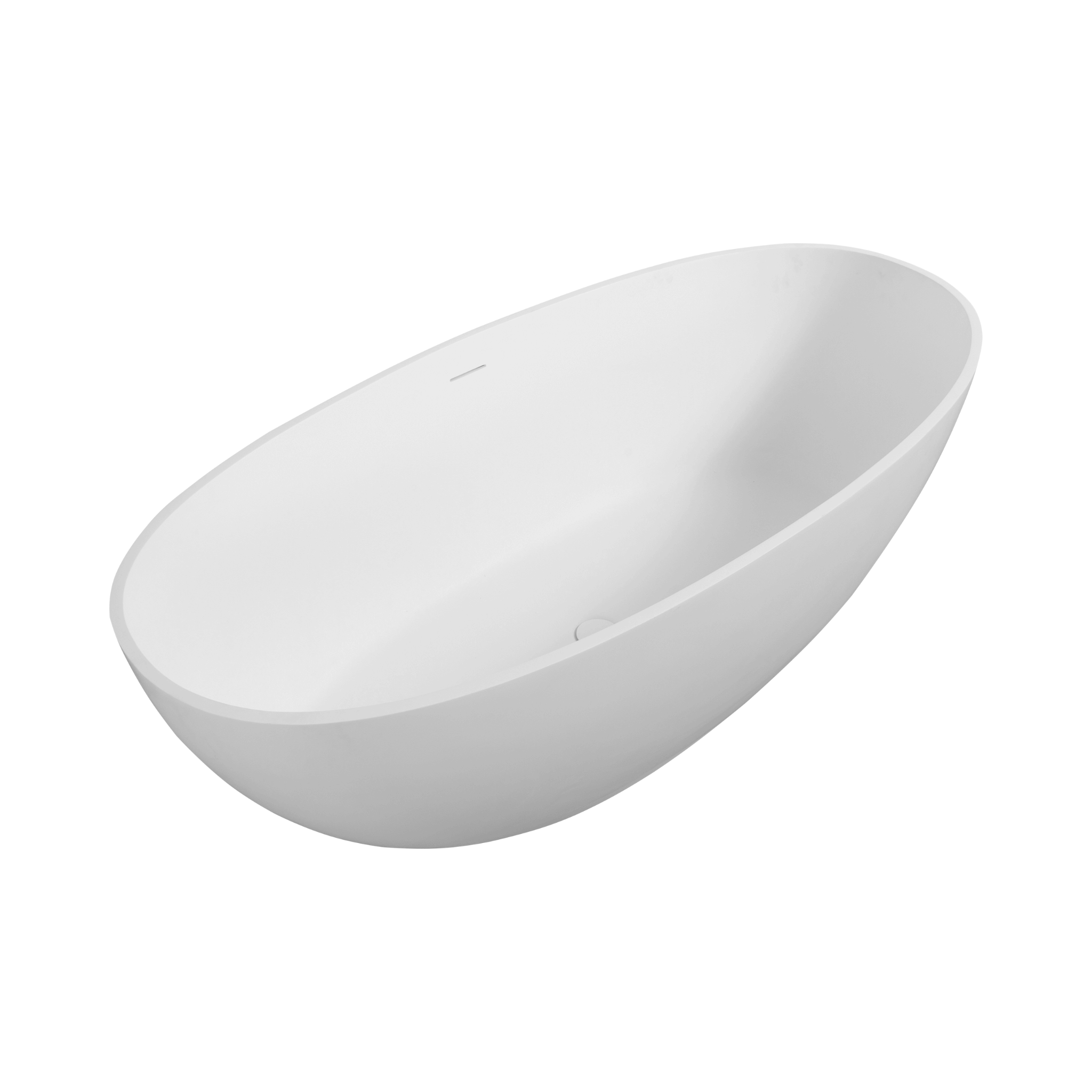 Nuvia Virella 65-Inch Luxury Freestanding Soaking Bathtub With Overflow And Pop-Up Drain (SAK69451)