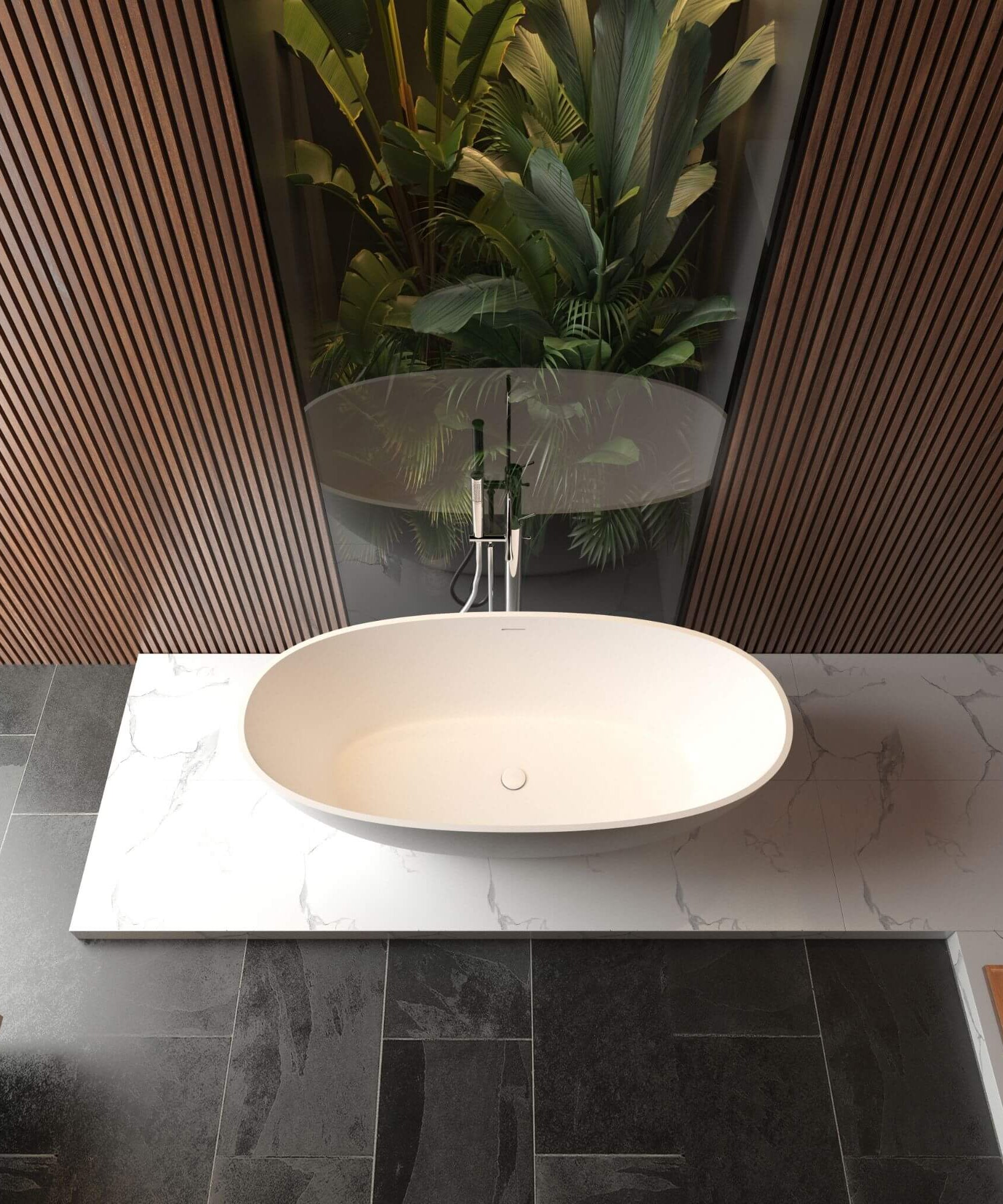 Nuvia Virella 65-Inch Luxury Freestanding Soaking Bathtub With Overflow And Pop-Up Drain (SAK69451)