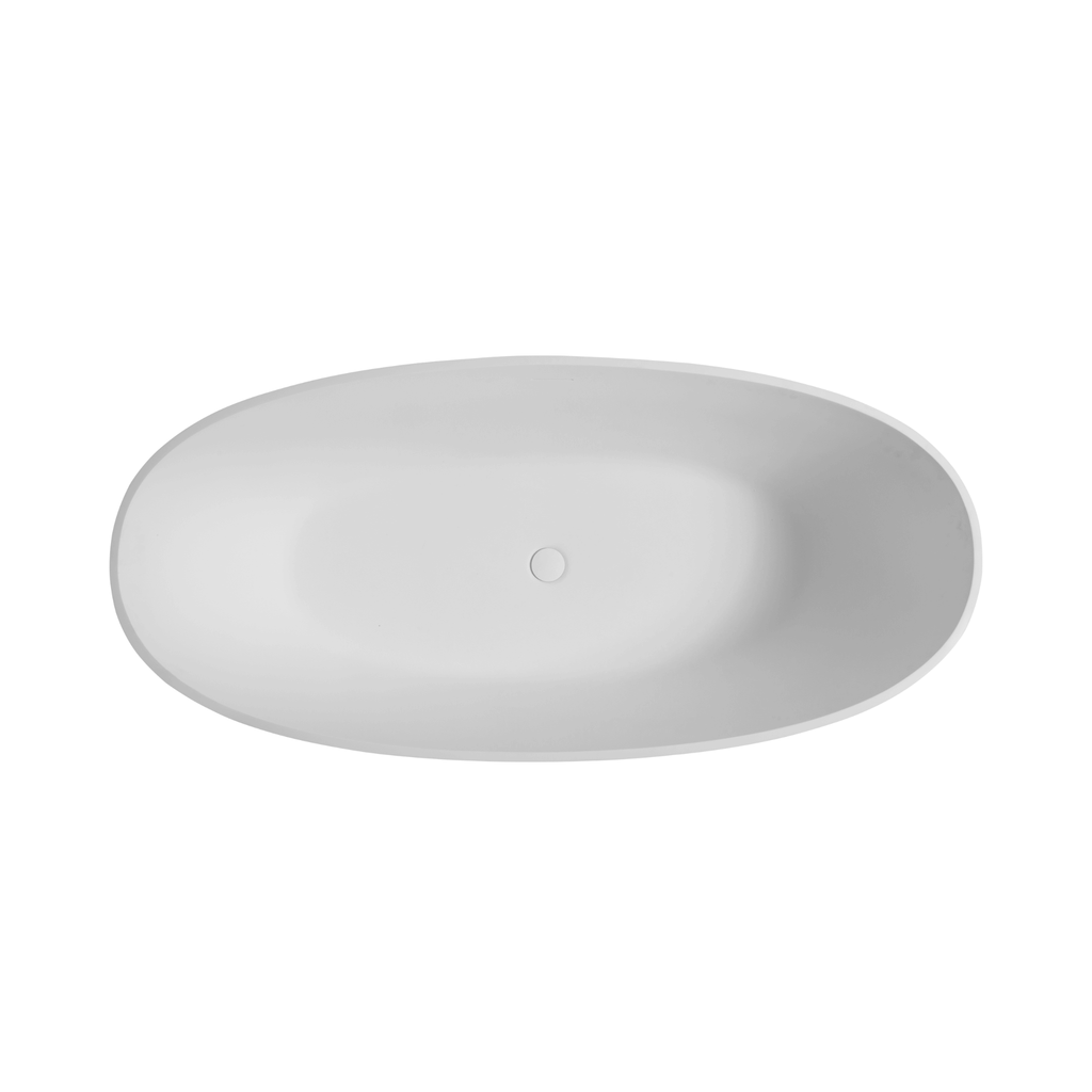 Nuvia Virella 65-Inch Luxury Freestanding Soaking Bathtub With Overflow And Pop-Up Drain (SAK69451)