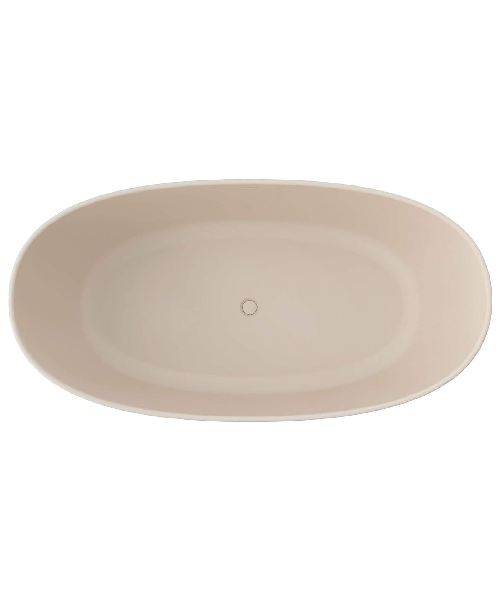 [65X33.5-Inch] Nuvia Freestanding Modern Oval Stone Resin Soaking Tub With Overflow Drain (SAK39231)