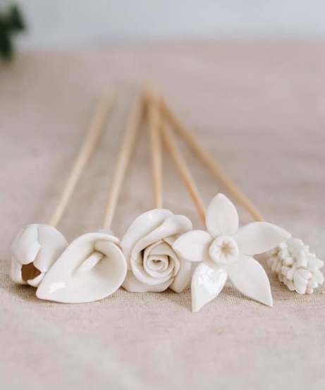 African Flowers Bamboo Diffuser Set