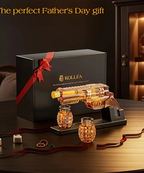 Magnum Revolver Whiskey Decanter Set