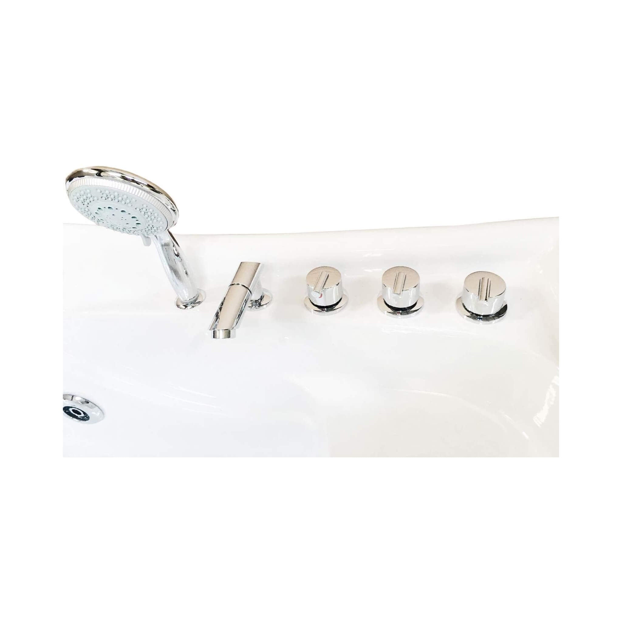 Nuvia Cayman 67-Inch Premium 2-Person 16-Jet Whirlpool Hydromassage Bathtub (SAK72851)