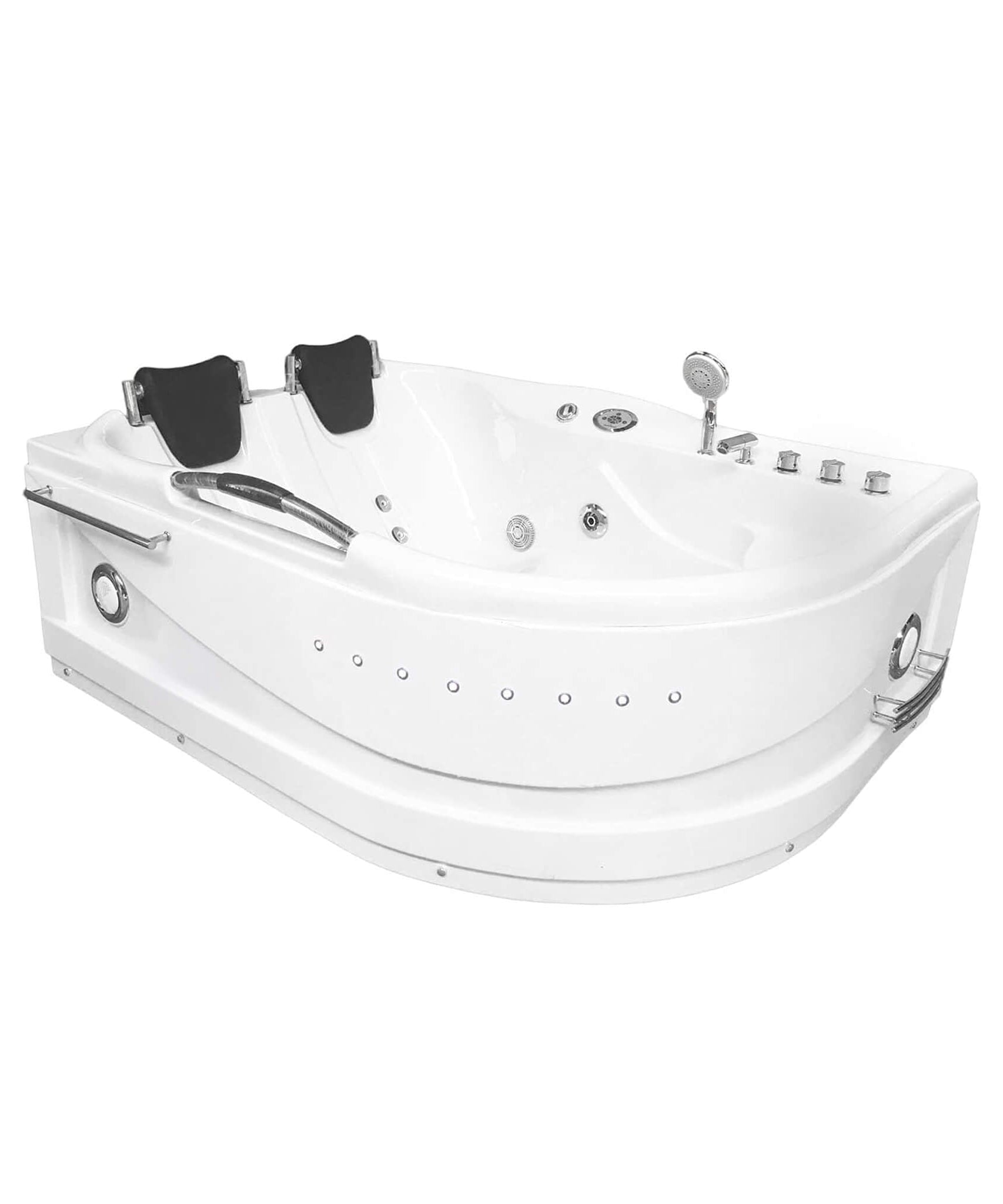 Nuvia Cayman 67-Inch Premium 2-Person 16-Jet Whirlpool Hydromassage Bathtub (SAK72851)