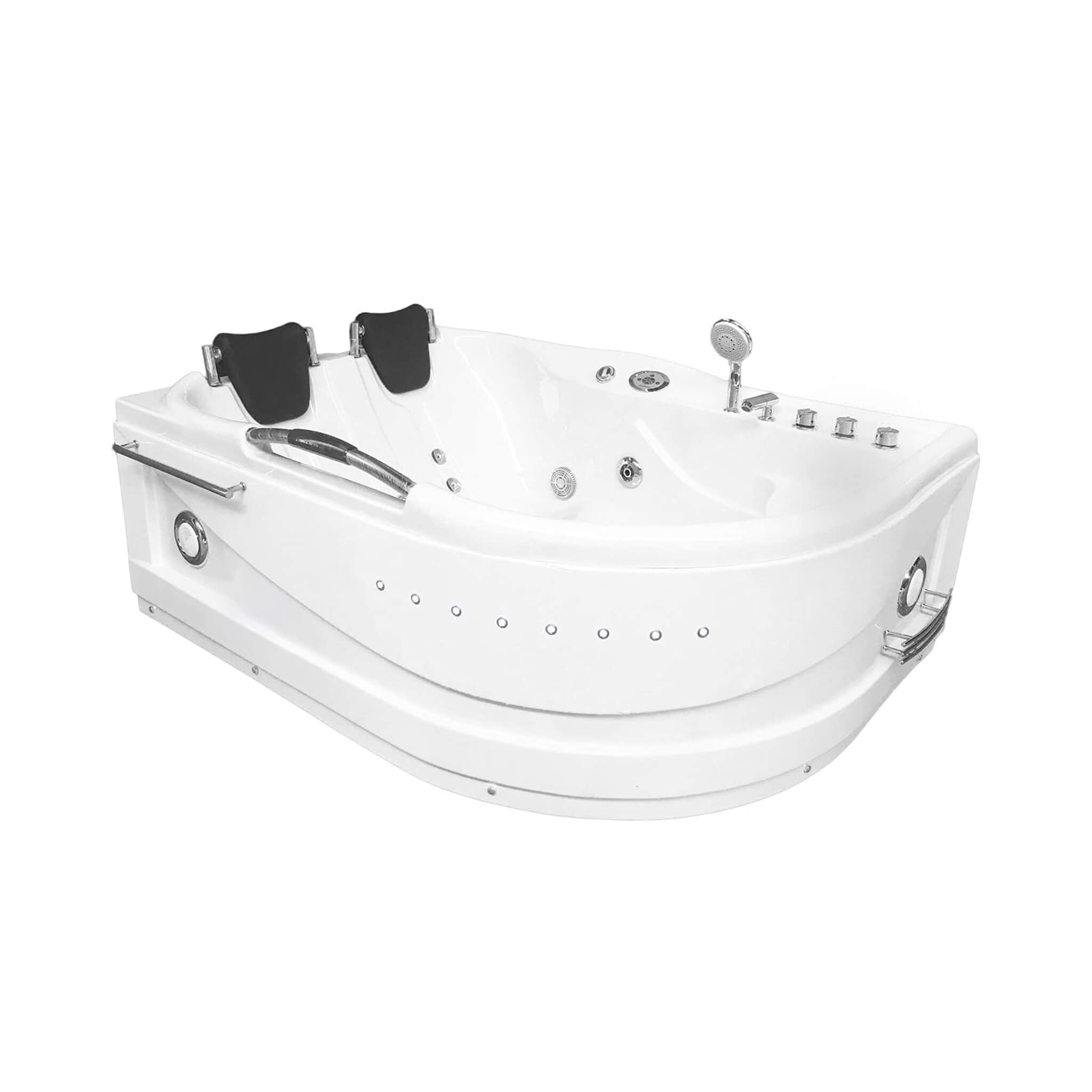 Nuvia Cayman 67-Inch Premium 2-Person 16-Jet Whirlpool Hydromassage Bathtub (SAK72851)
