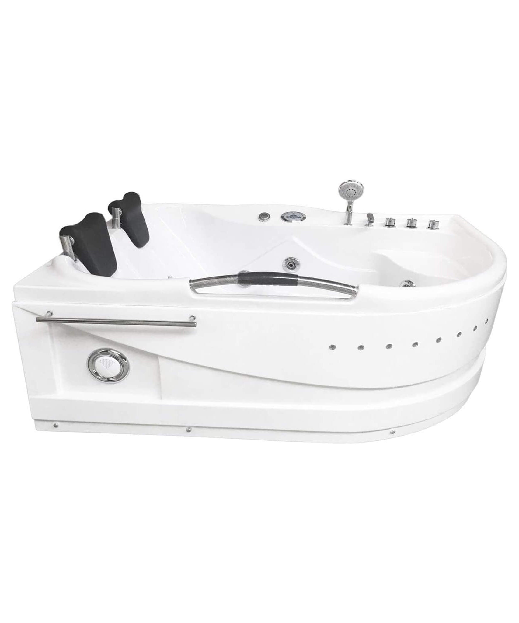 Nuvia Cayman 67-Inch Premium 2-Person 16-Jet Whirlpool Hydromassage Bathtub (SAK72851)