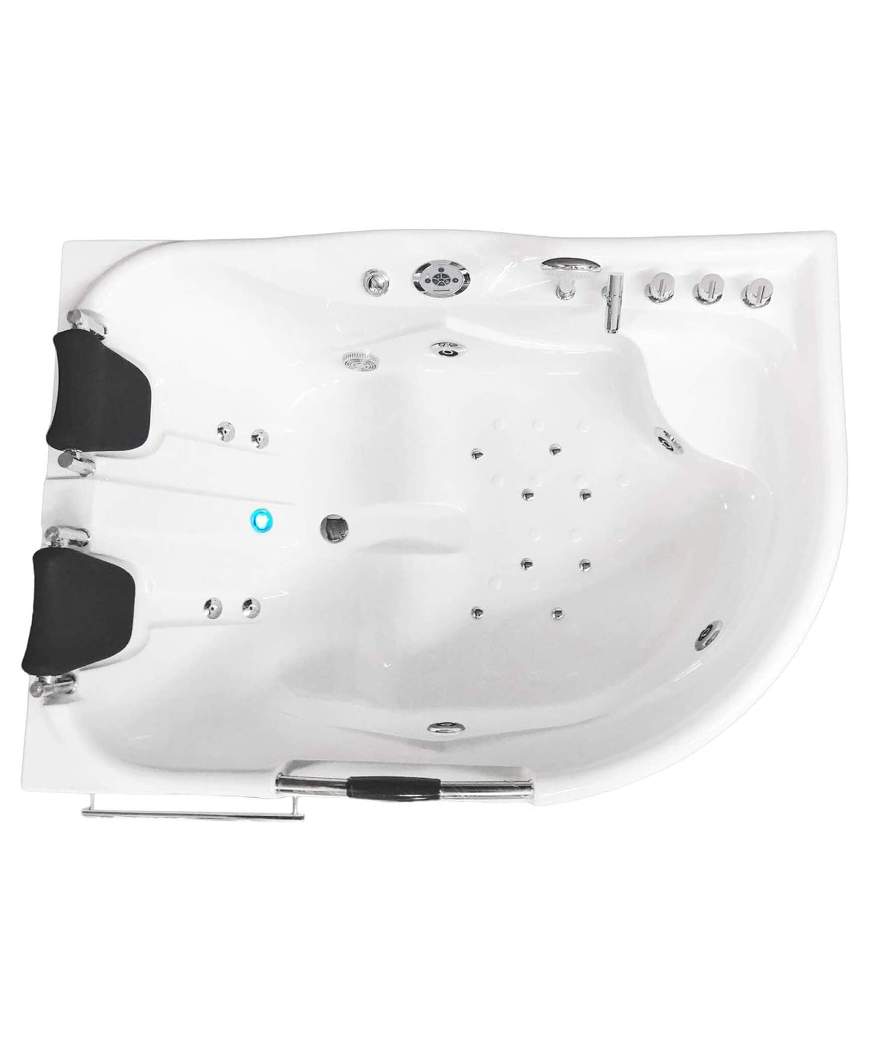 Nuvia Cayman 67-Inch Premium 2-Person 16-Jet Whirlpool Hydromassage Bathtub (SAK72851)