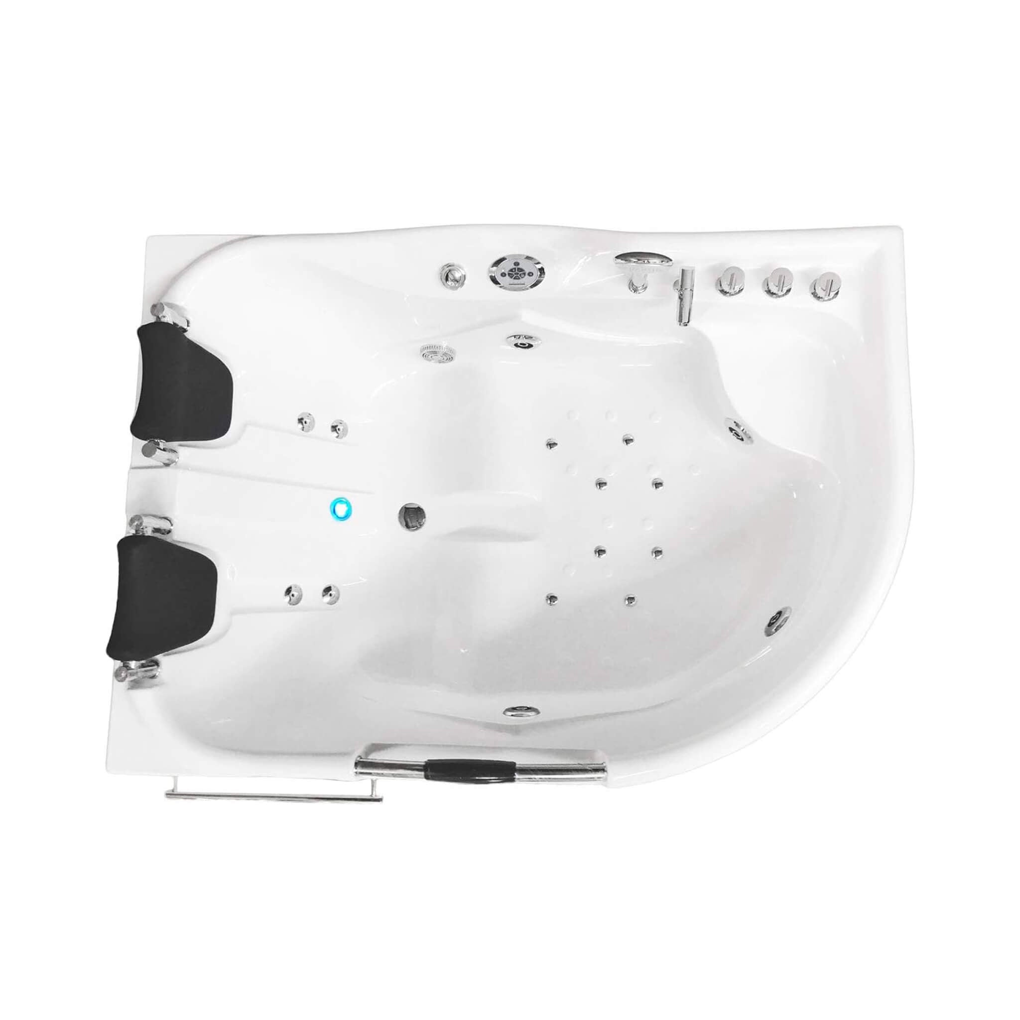 Nuvia Cayman 67-Inch Premium 2-Person 16-Jet Whirlpool Hydromassage Bathtub (SAK72851)