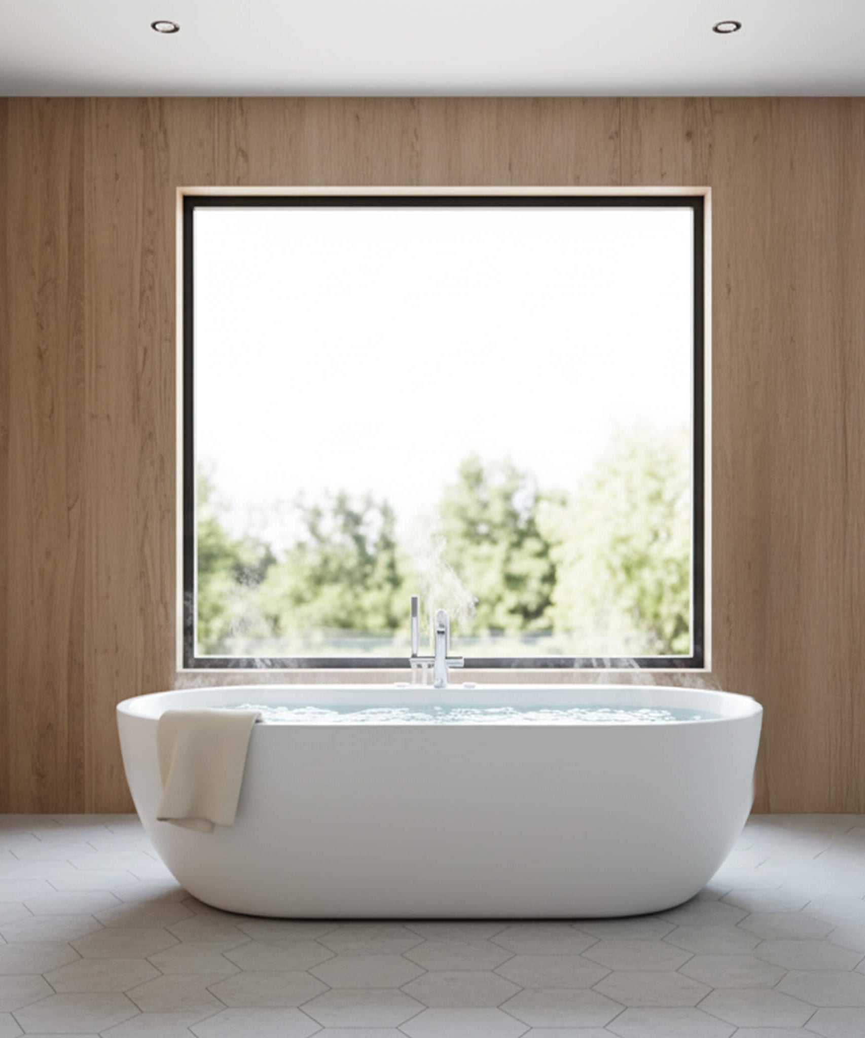 Nuvia Cascade 67-Inch Whirlpool Air Bath Soaking Tub With Adjustable Air Blower [No Faucet] (SAK68427)