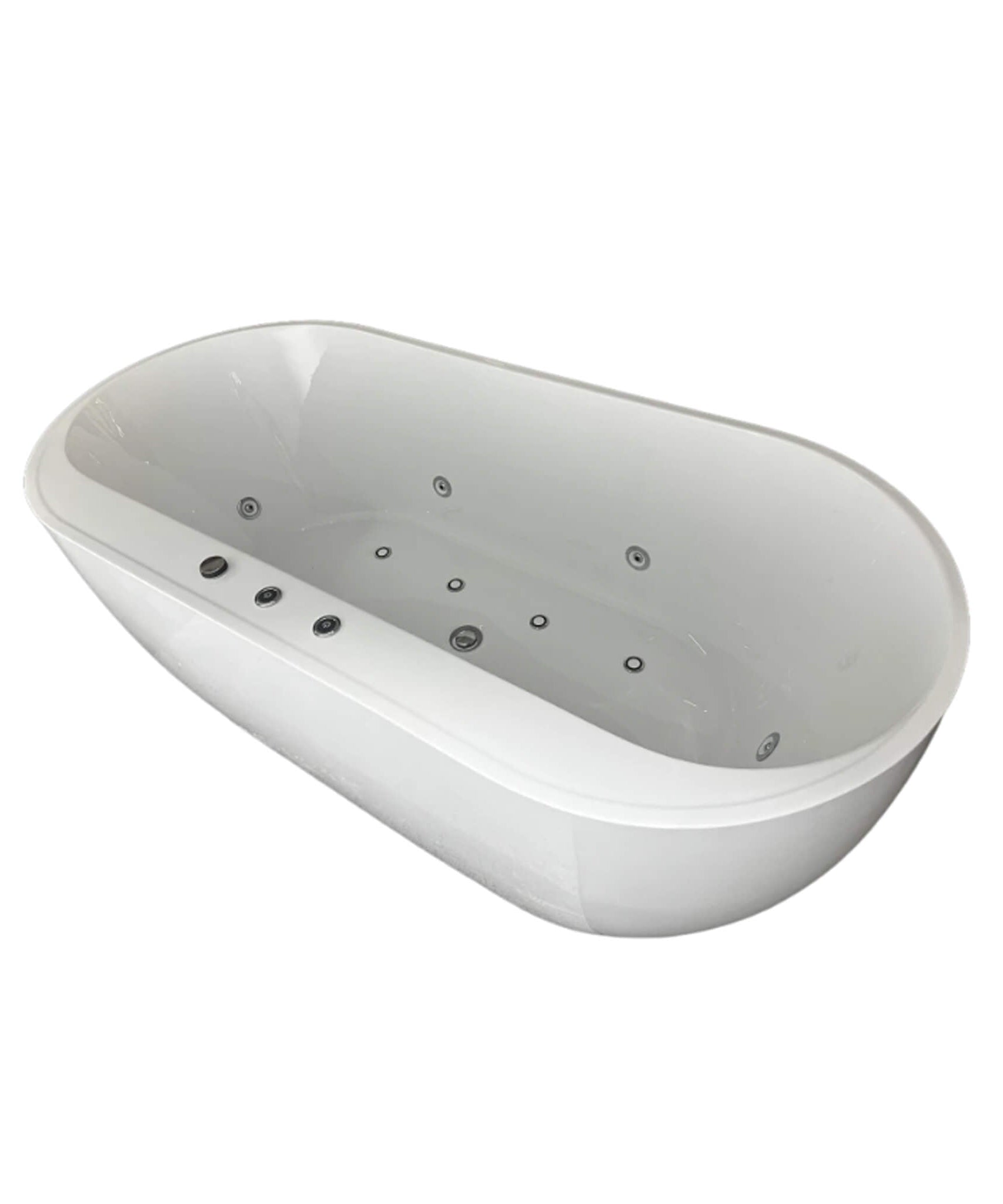 Nuvia Cascade 67-Inch Whirlpool Air Bath Soaking Tub With Adjustable Air Blower [No Faucet] (SAK68427)