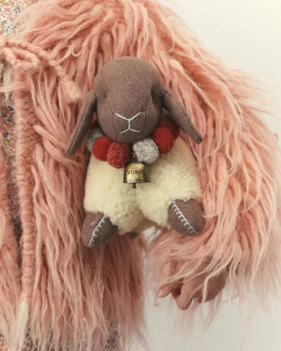Large Wool Lamb Toy