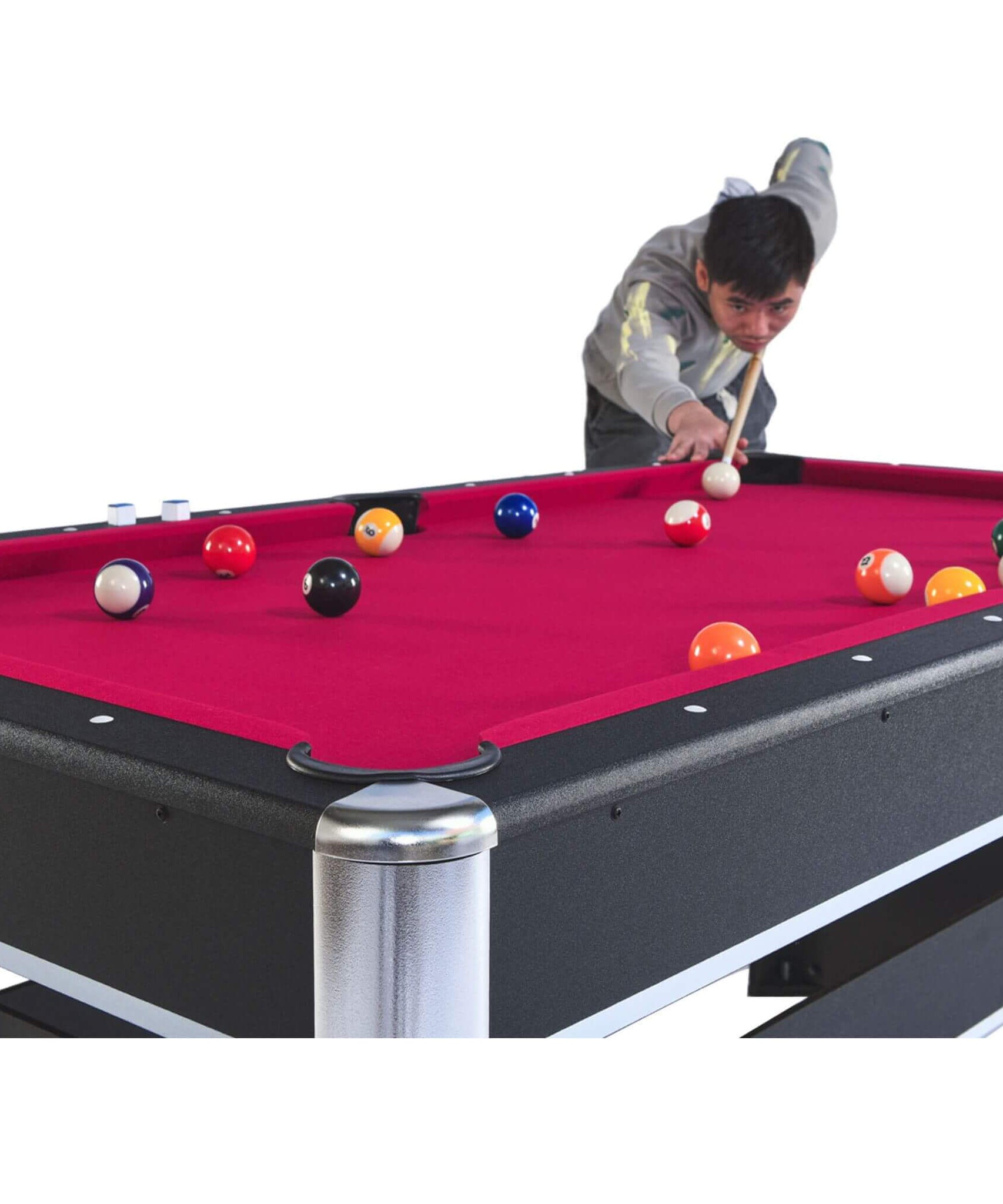 6FT Premium Wooden Multifunctional Pool Table With Table Tennis Top (SAK62741)