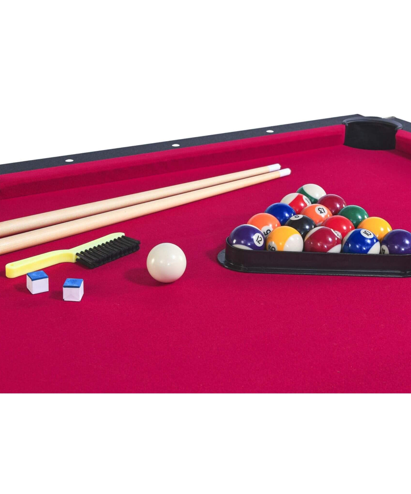 6FT Premium Wooden Multifunctional Pool Table With Table Tennis Top (SAK62741)