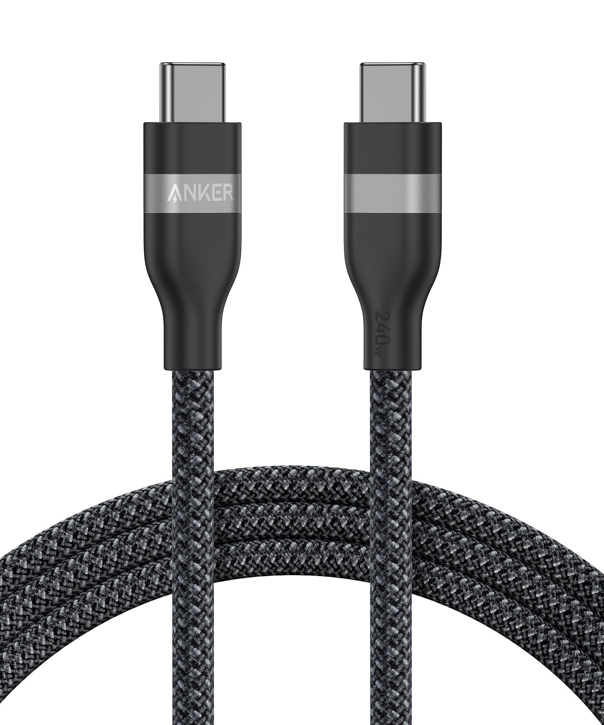Anker USB-C to USB-C Cable (3 ft / 6 ft, 240W, Upcycled-Braided)
