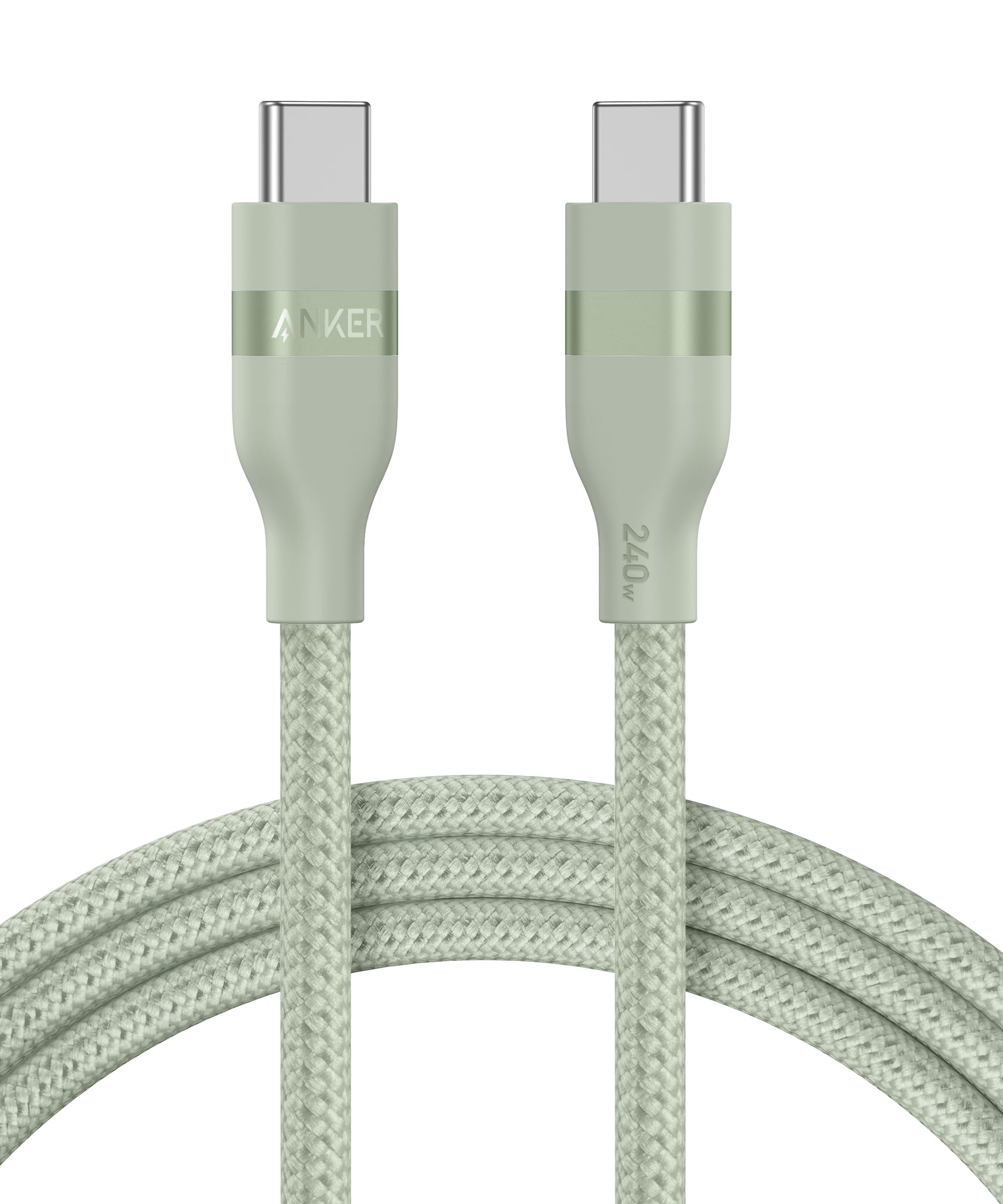 Anker USB-C to USB-C Cable (3 ft / 6 ft, 240W, Upcycled-Braided)