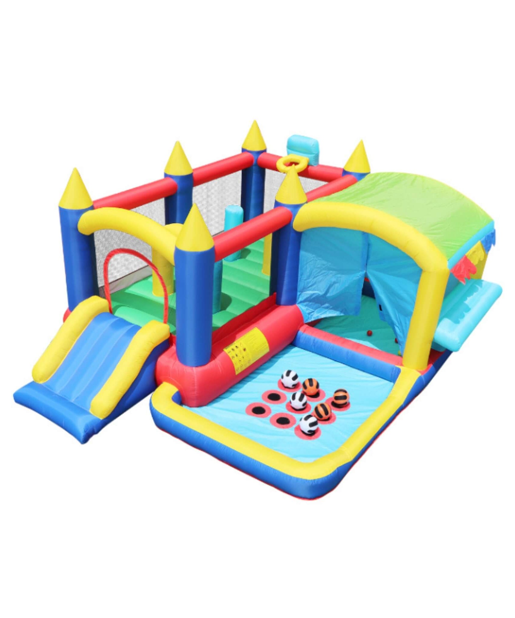 7-In-1 Inflatable Bounce House With Ball Pit, Obstacles And Bouncy Castle (SAK50823)