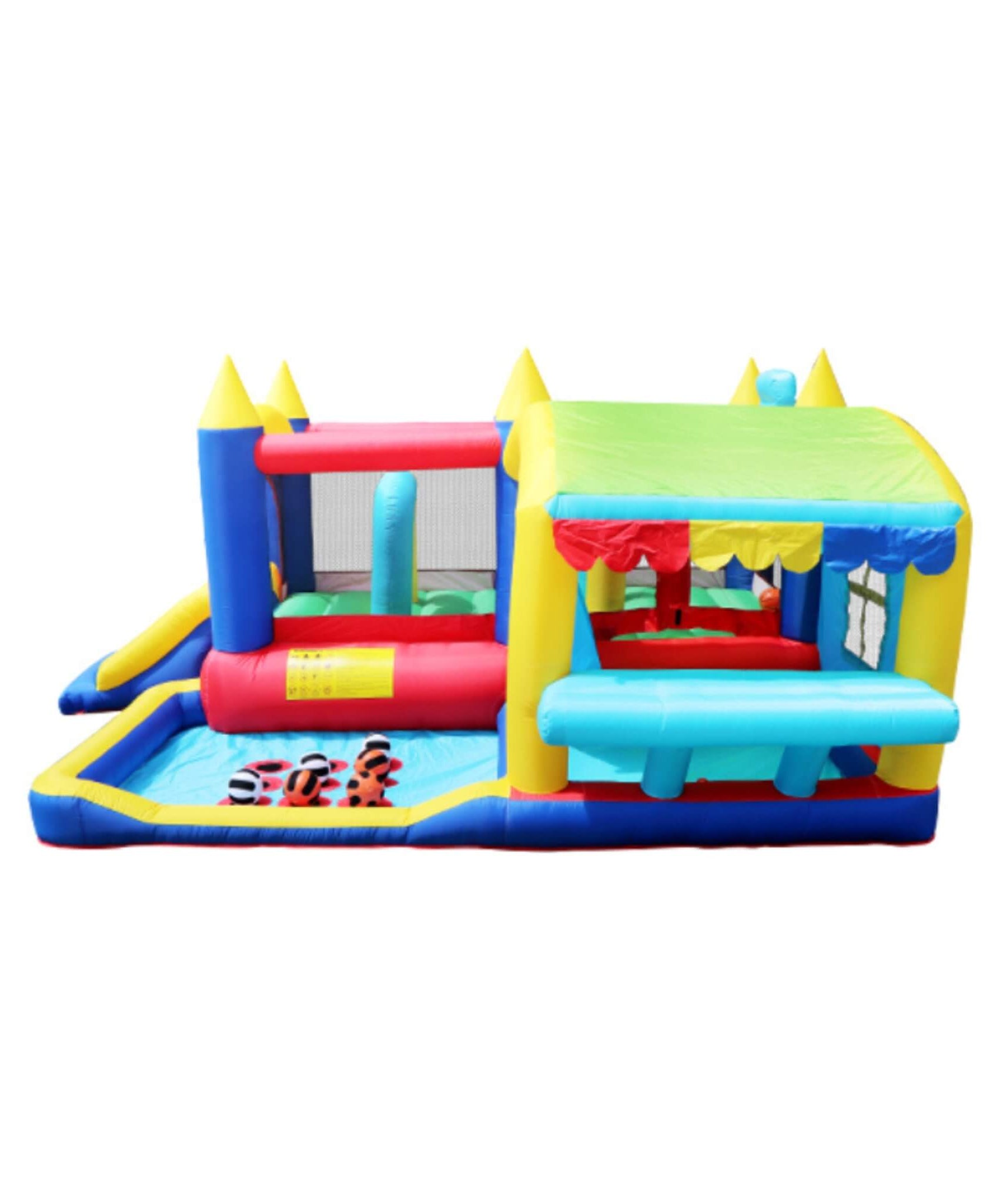 7-In-1 Inflatable Bounce House With Ball Pit, Obstacles And Bouncy Castle (SAK50823)
