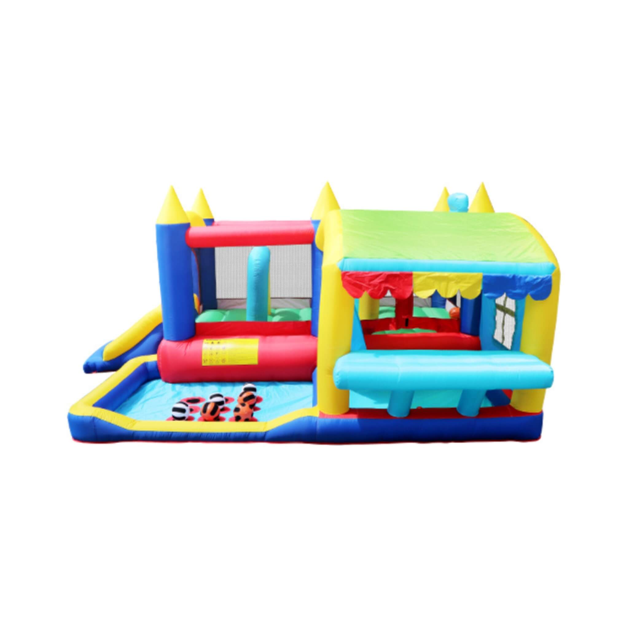 7-In-1 Inflatable Bounce House With Ball Pit, Obstacles And Bouncy Castle (SAK50823)