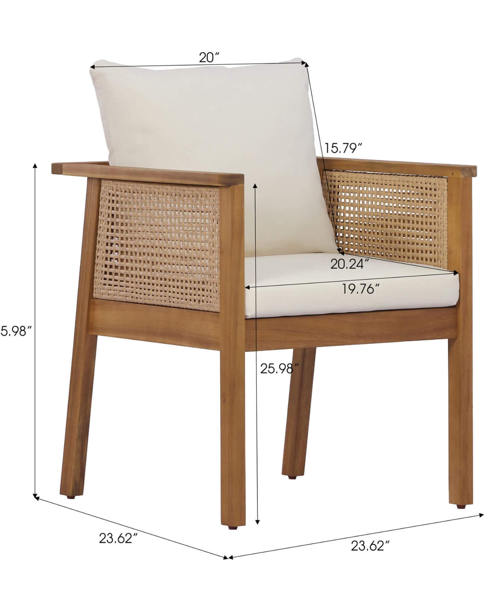 Alora 7-Piece Acacia Wood Outdoor Dining Set With Cushions And Table (SAK14657)