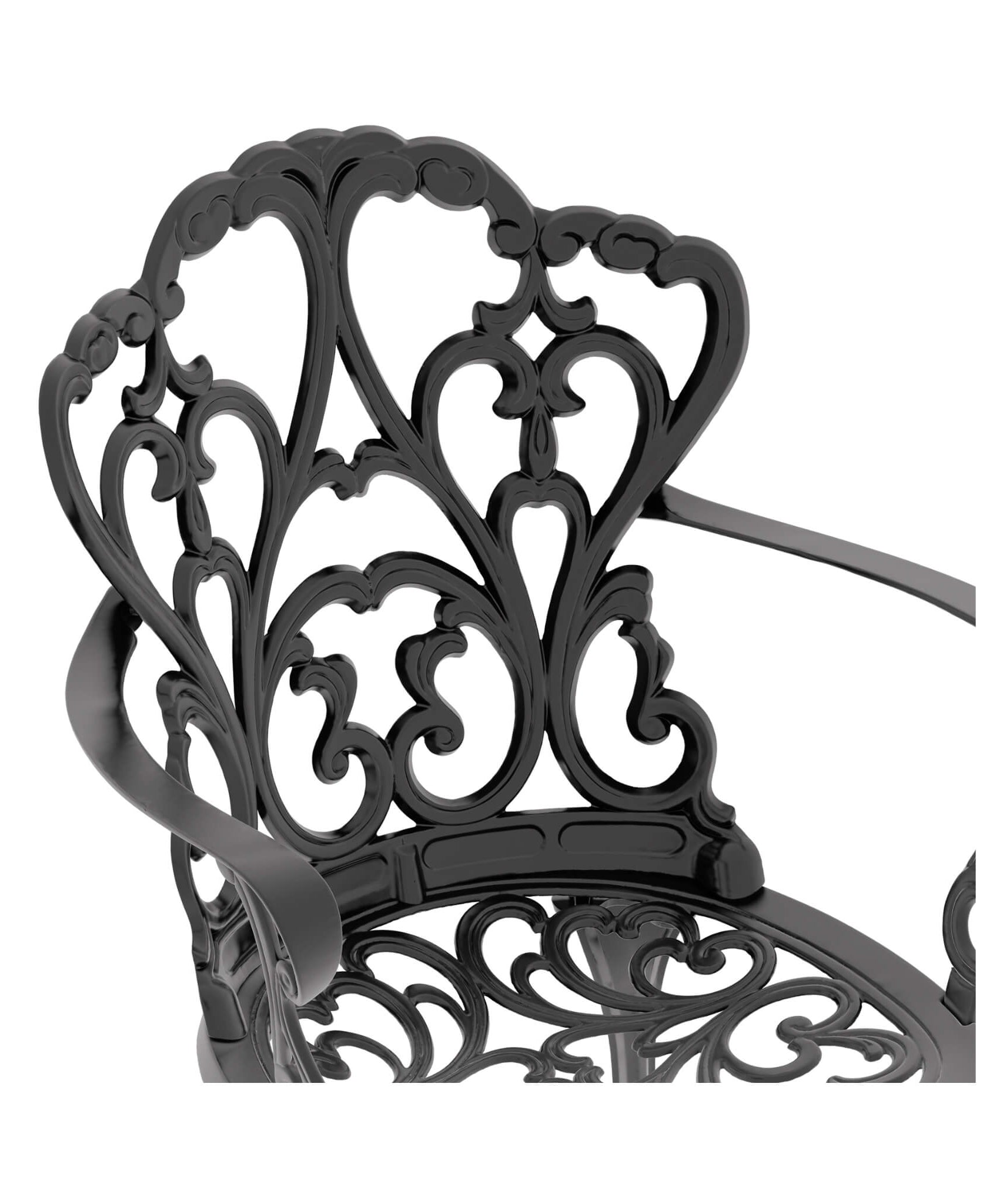 Alora 7-Piece Cast Aluminum Patio Furniture Set With Black Frame And Off-White Cushions (SAK12948)