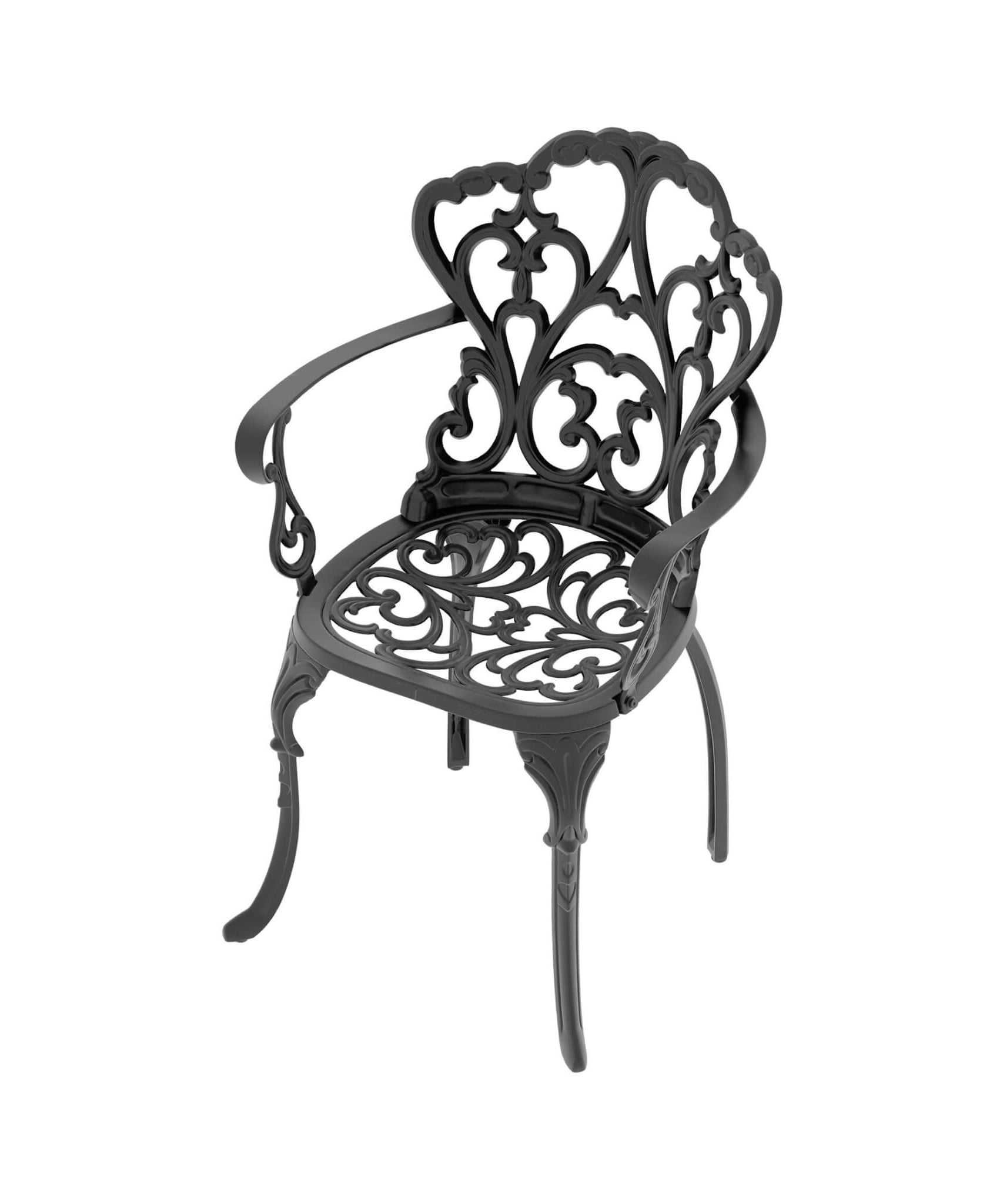 Alora 7-Piece Cast Aluminum Patio Furniture Set With Black Frame And Off-White Cushions (SAK12948)