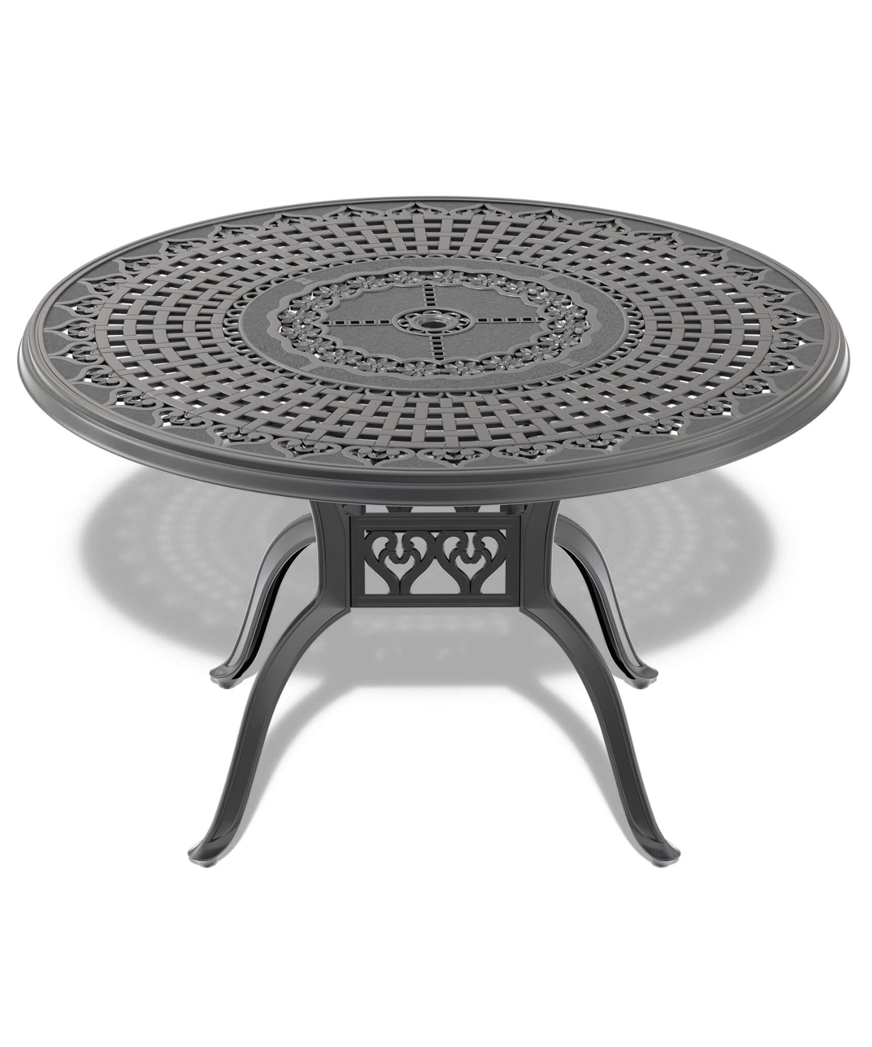 Alora 7-Piece Cast Aluminum Patio Furniture Set With Black Frame And Off-White Cushions (SAK12948)