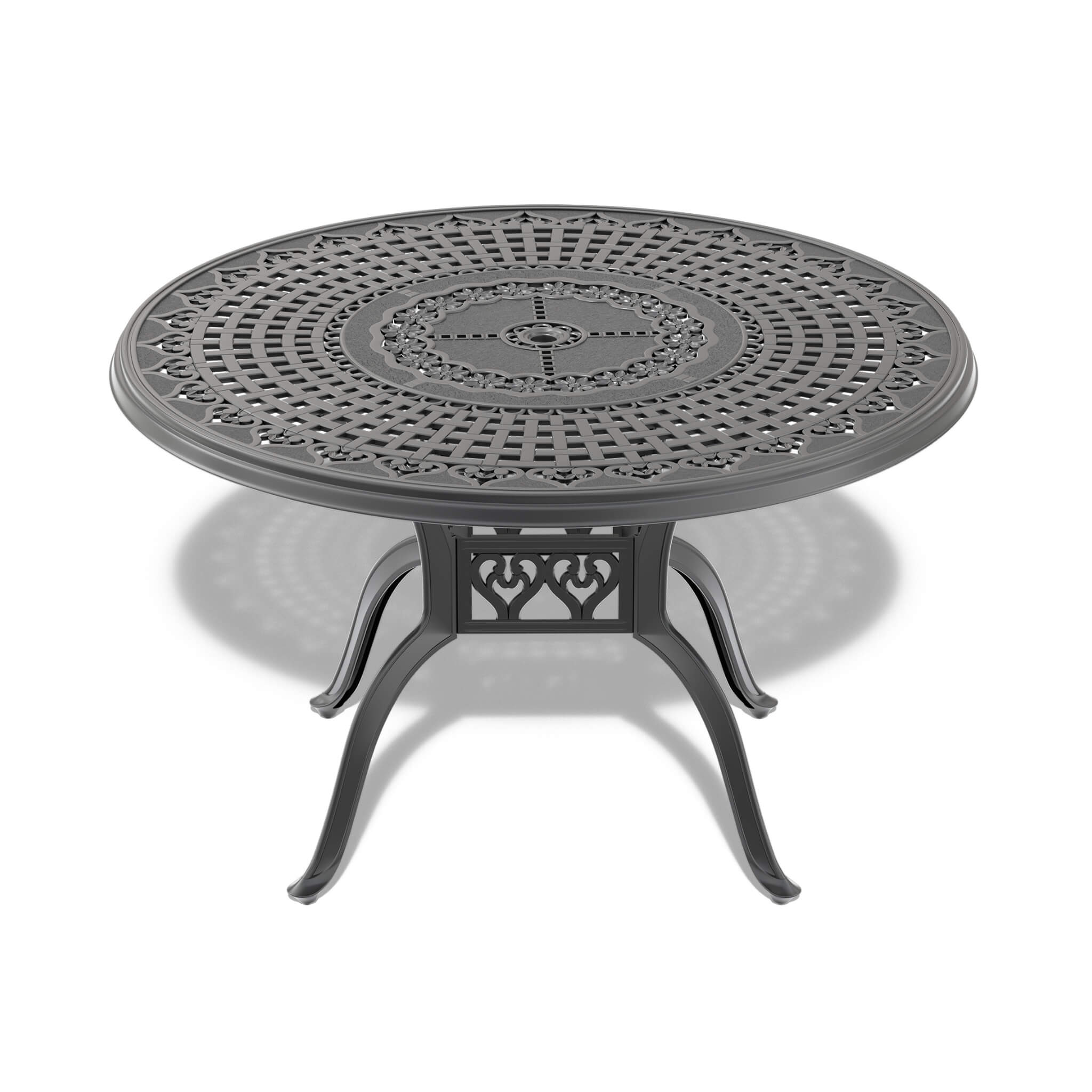 Alora 7-Piece Cast Aluminum Patio Furniture Set With Black Frame And Off-White Cushions (SAK12948)