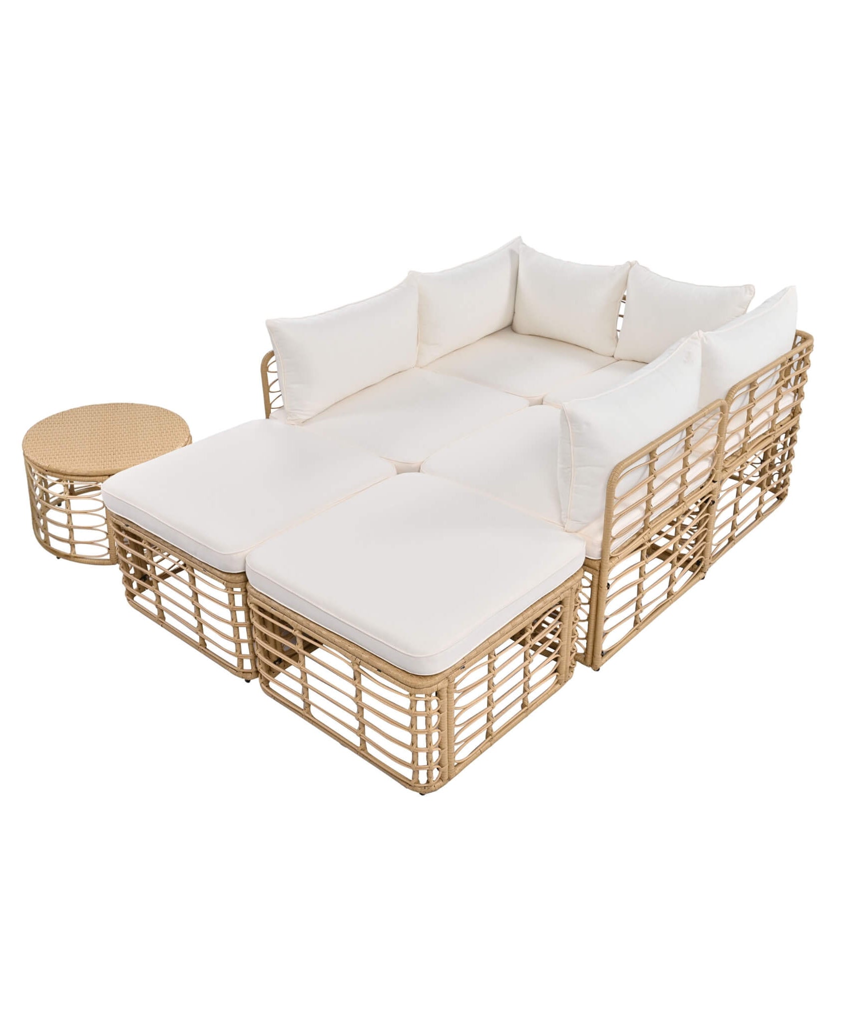 Alora 7-Piece Outdoor All-Weather Rattan Patio Sofa Set With Cushions (SAK47230)