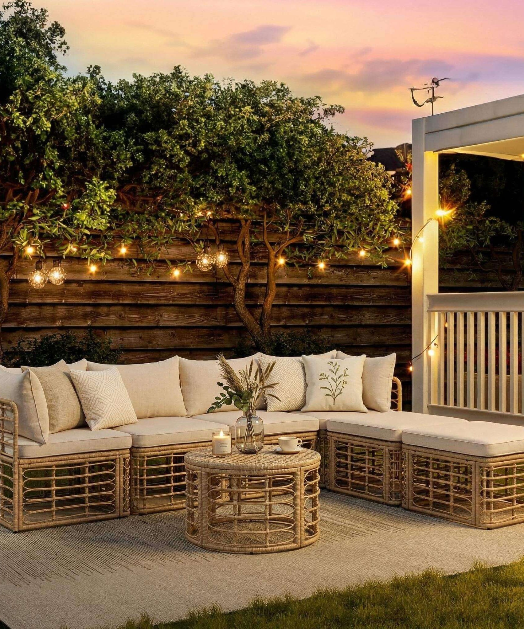 Alora 7-Piece Outdoor All-Weather Rattan Patio Sofa Set With Cushions (SAK47230)