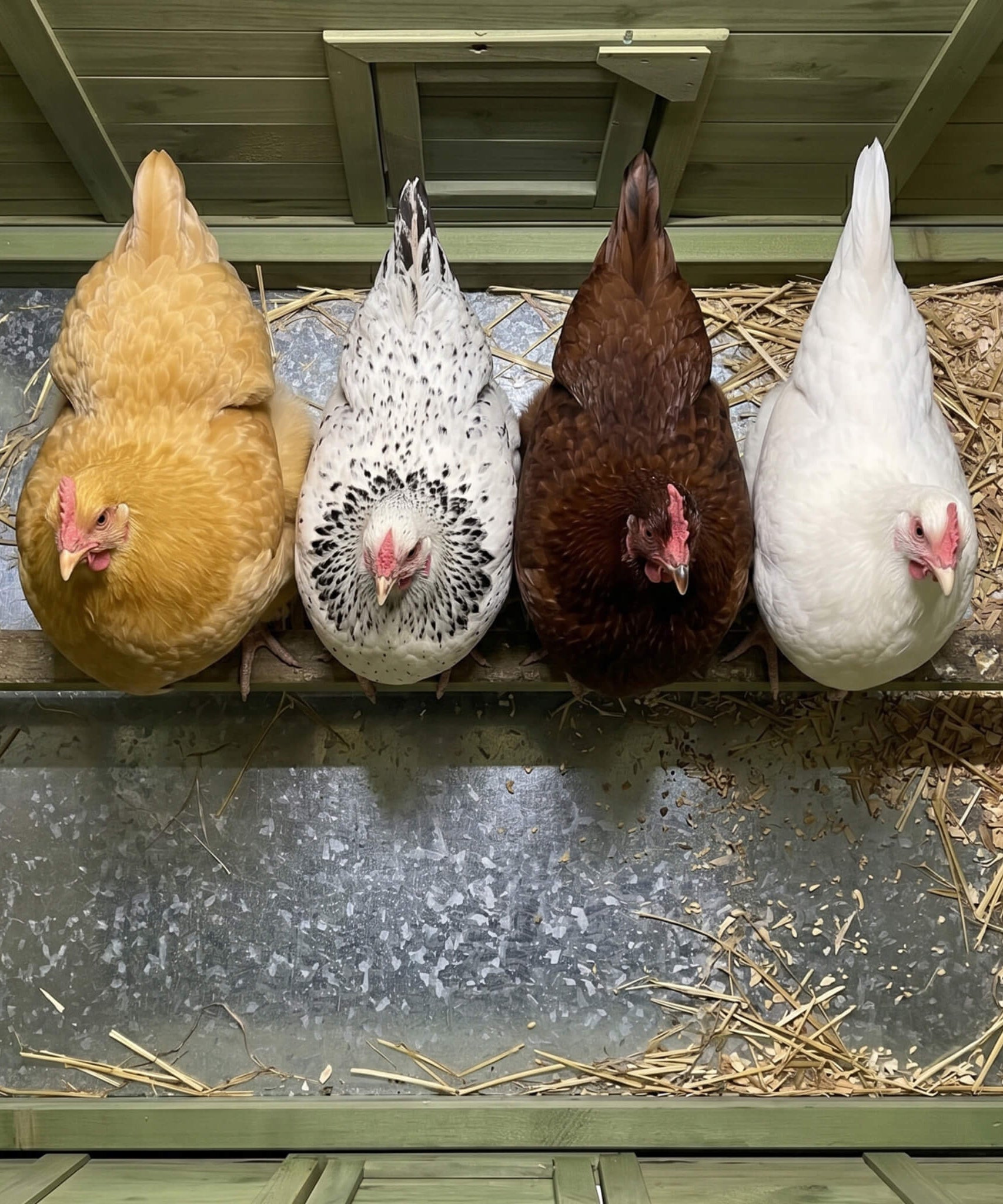 70-Inch Wooden Chicken Coop With Nesting Box, Perch, And Run Doors (SAK74619)