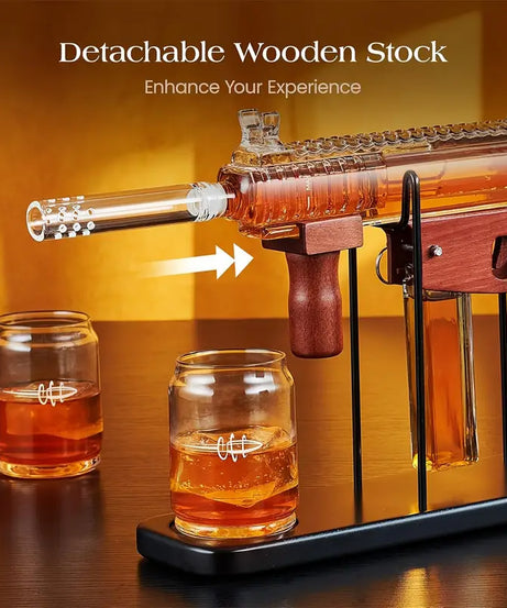 M-16 Machine Gun Whiskey Decanter Set