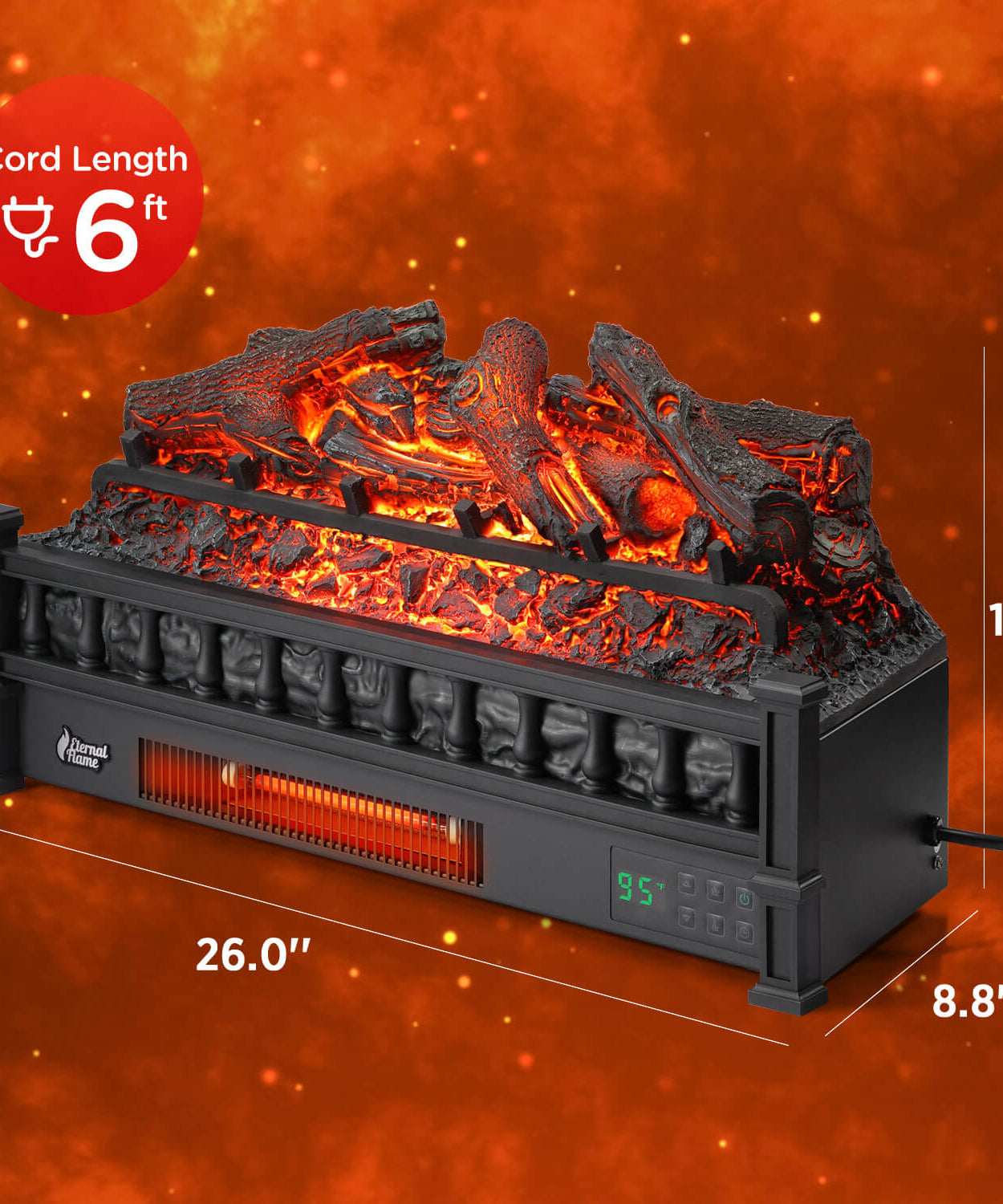 Eternal Flame EF26-LG Electric Fireplace Logs