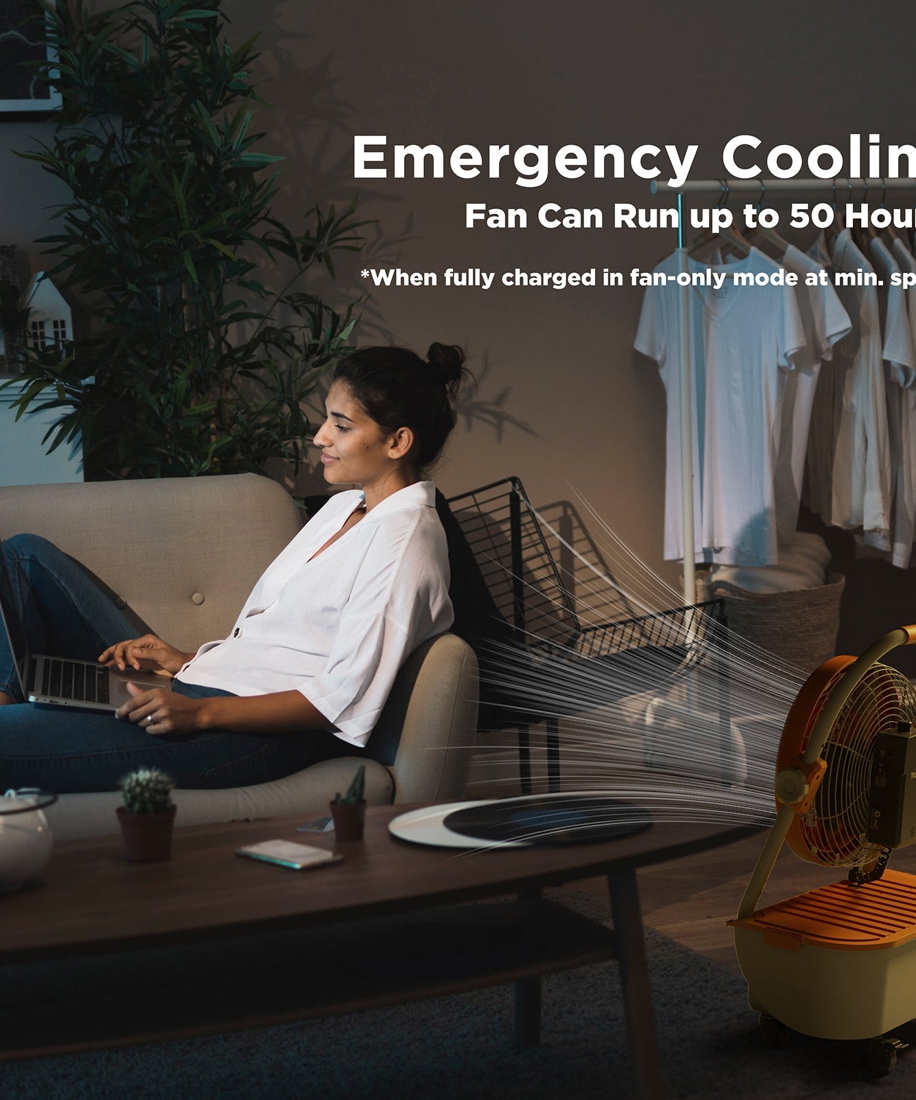 (Open Box) AirSupply MS12 Portable Mist Fan, 19,200mAh Battery & 2.9-Gallon Tank