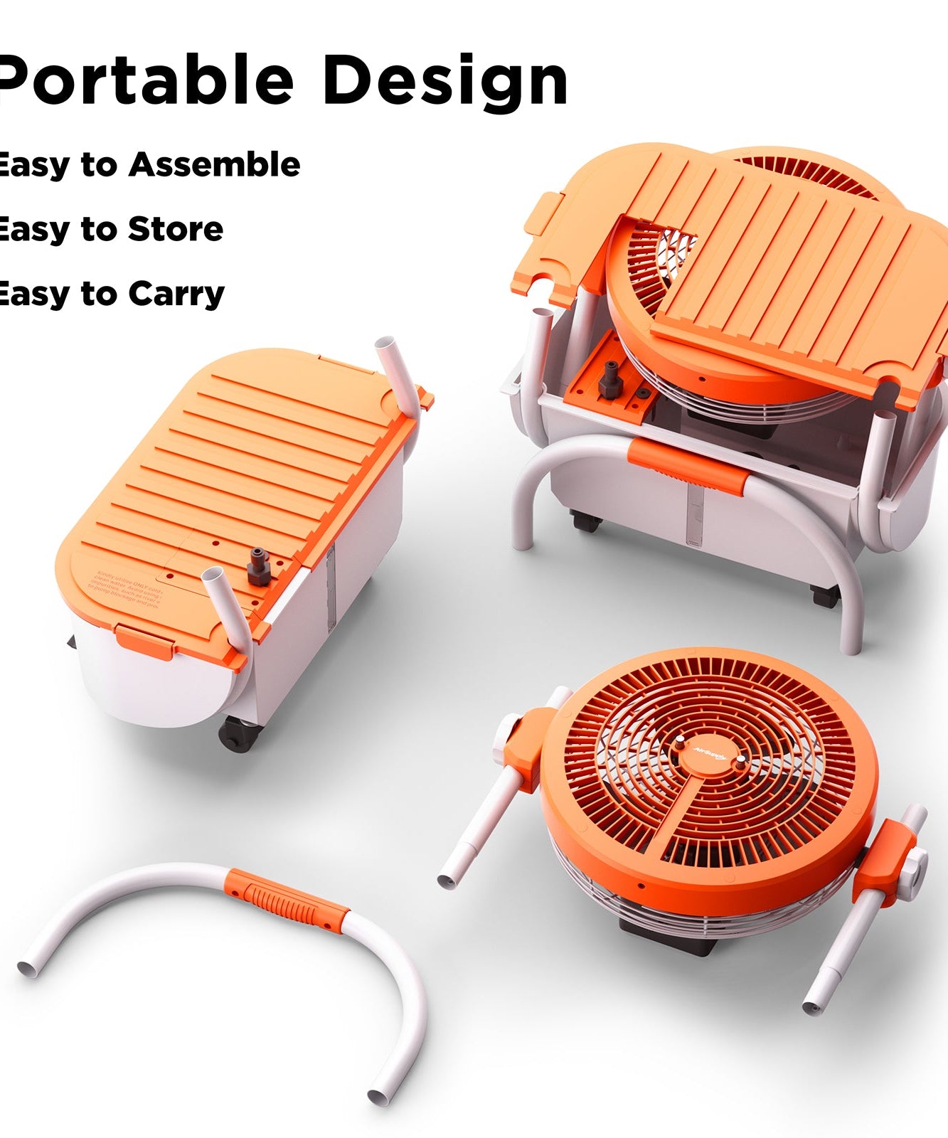 (Open Box) AirSupply MS12 Portable Mist Fan, 19,200mAh Battery & 2.9-Gallon Tank
