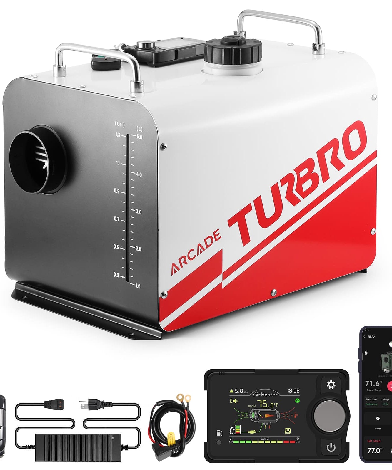 Arcade H8BP Diesel Heater, 8kW Triple Power, All-in-One Compact