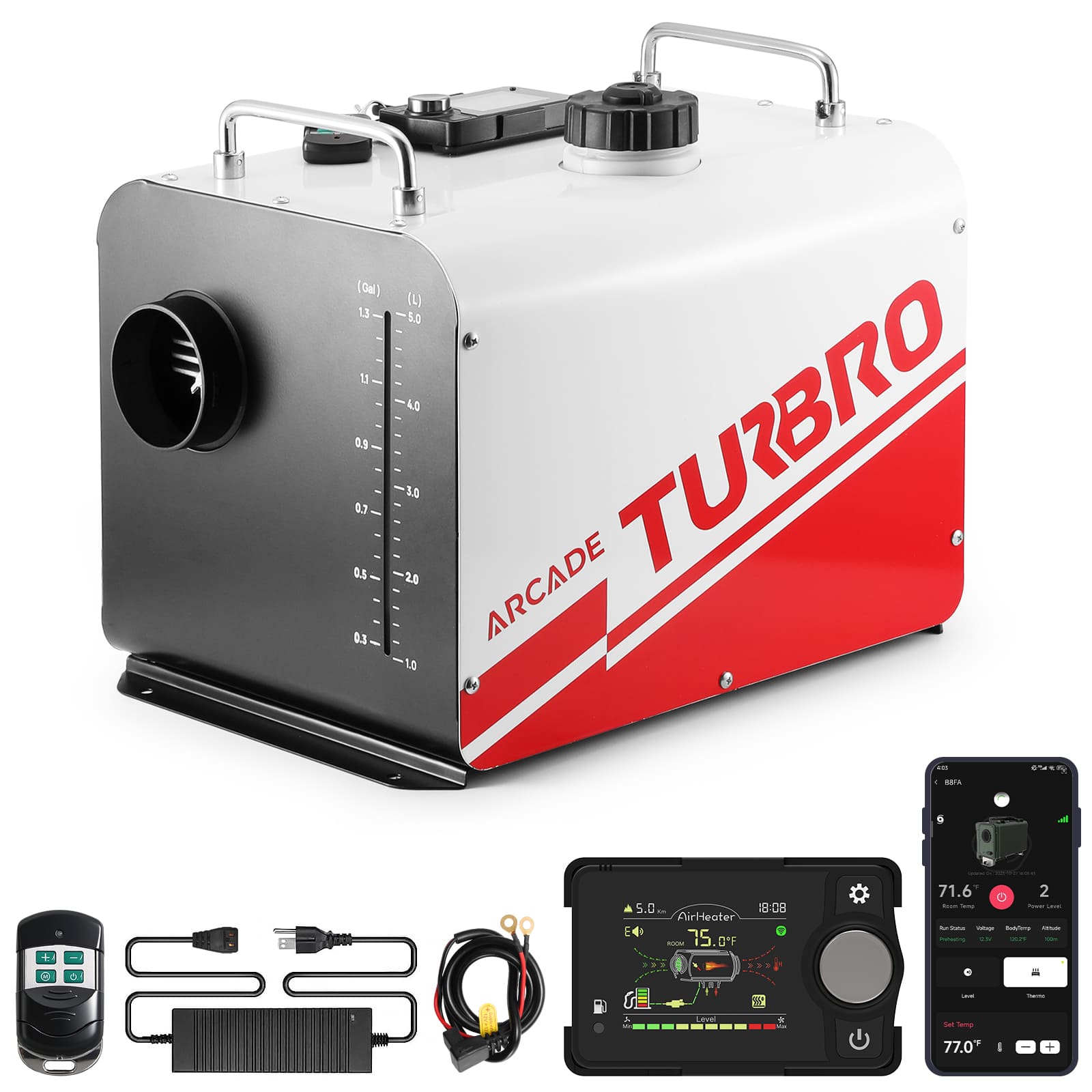 Arcade H8BP Diesel Heater, 8kW Triple Power, All-in-One Compact